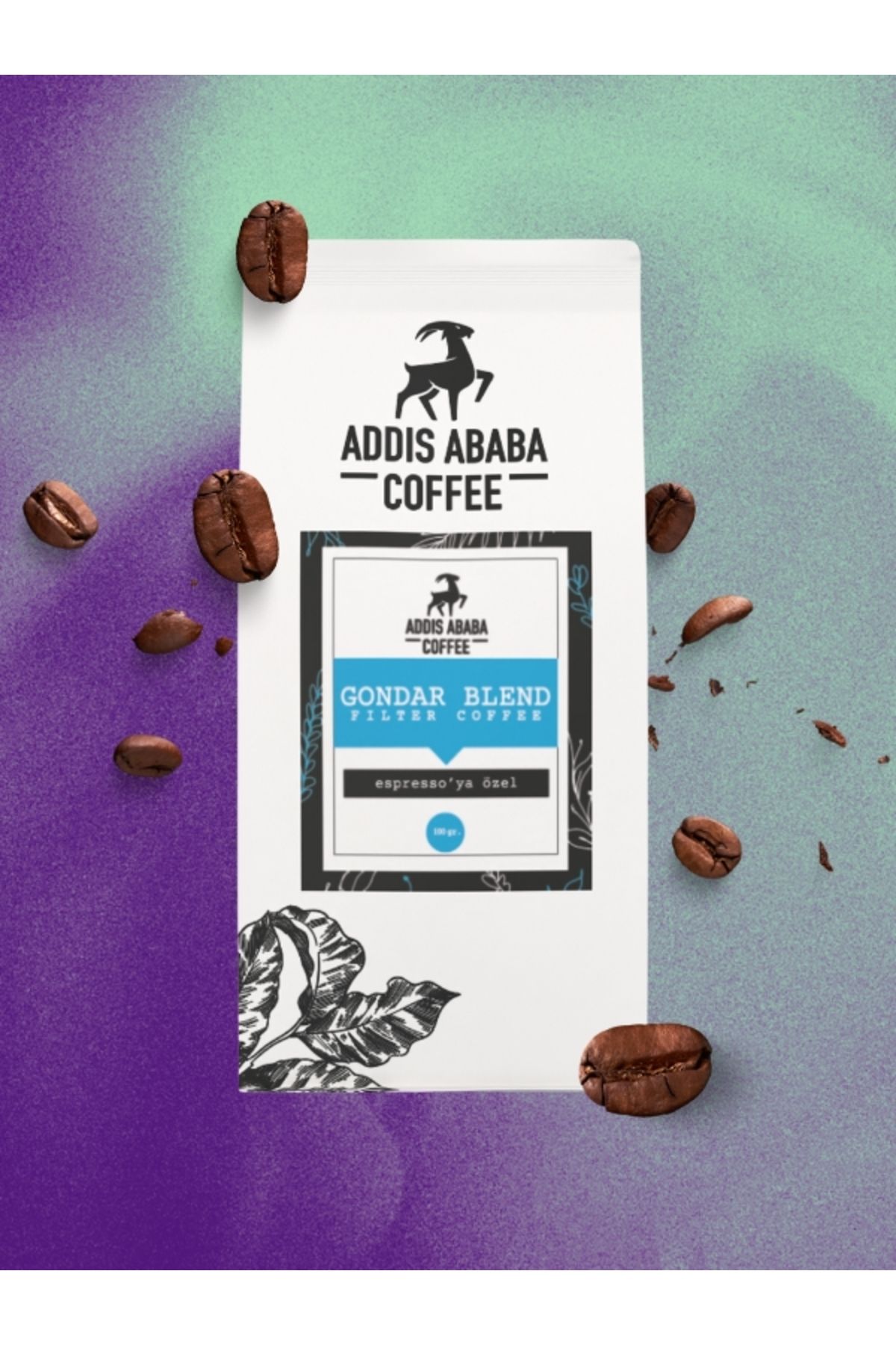 Addis Ababa Coffee-5x100 Gr Original Ethiopia Coffees - Core, Filter and Espresso Coffee 6