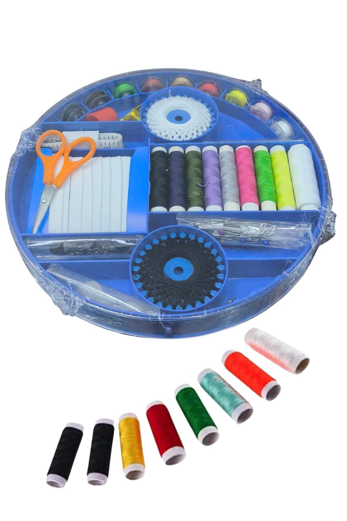 Nurum E Tİcaret İplik Set Yuvarlak Plastik Dikiş Seti