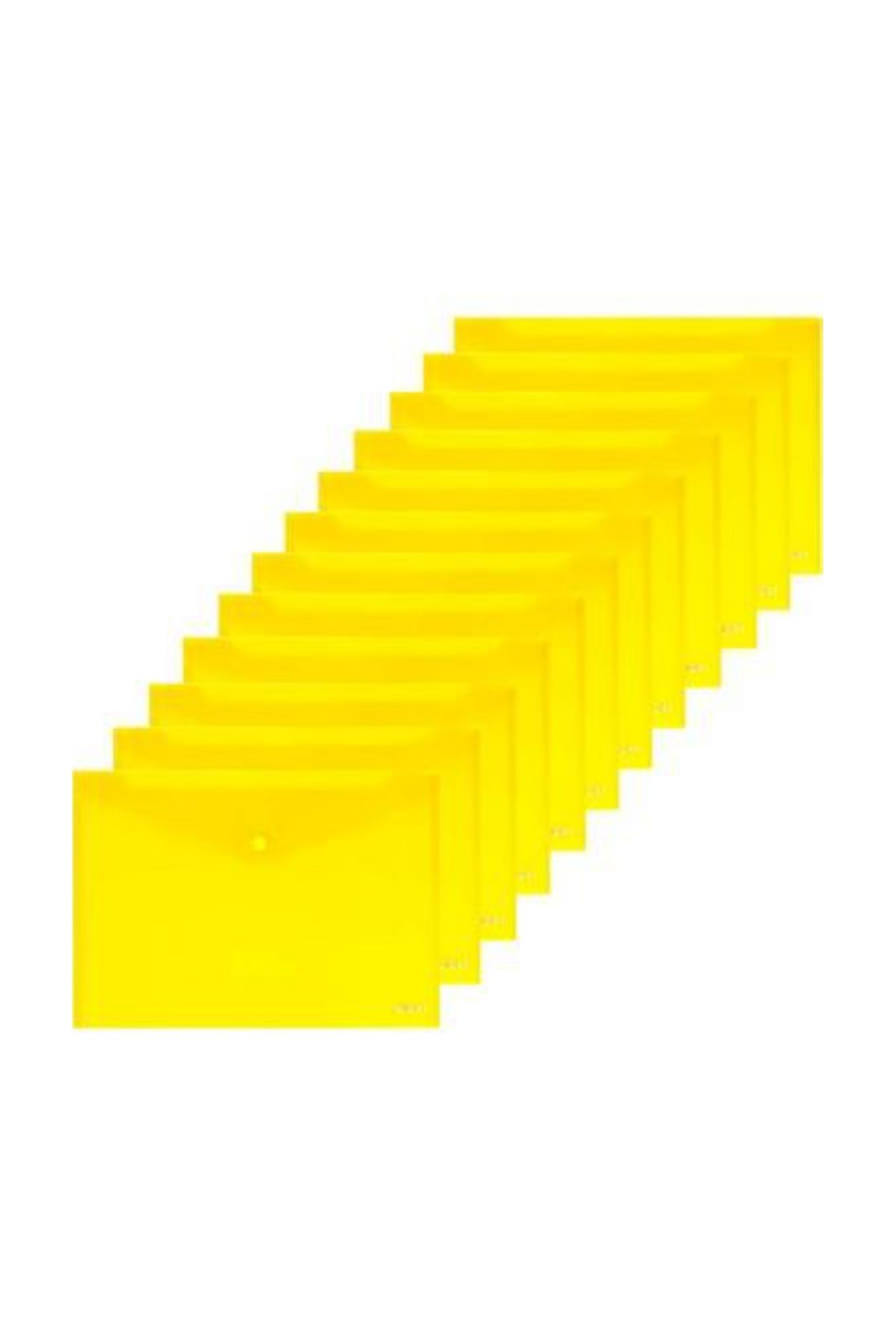 Noki-120 Pcs Clear A4 Snap Closure File Envelope File Yellow 5