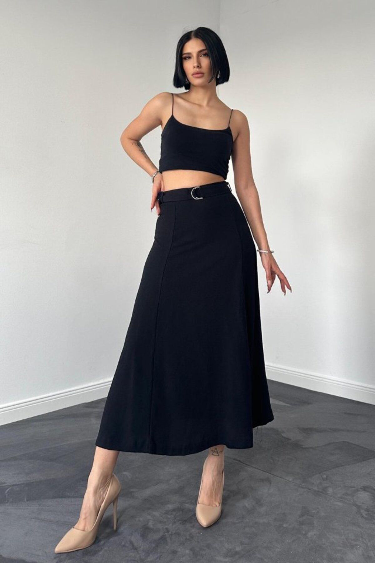 Rose's Boutique All About Women Rose's Boutiqe All About Women Siyah Kemerli Etek