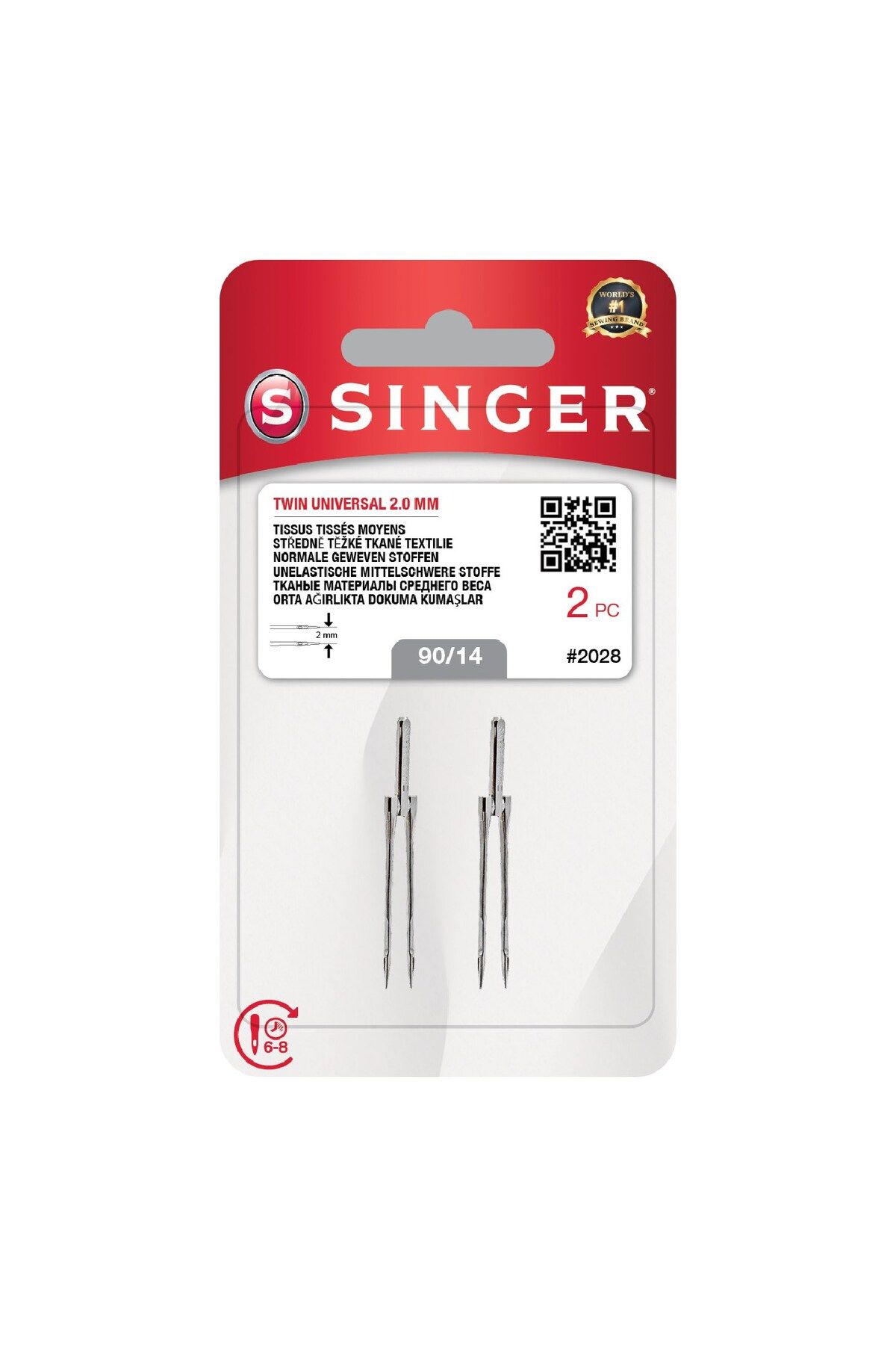 blueb Çift İğne 2Mm. (2'Li Blister/14 No.)