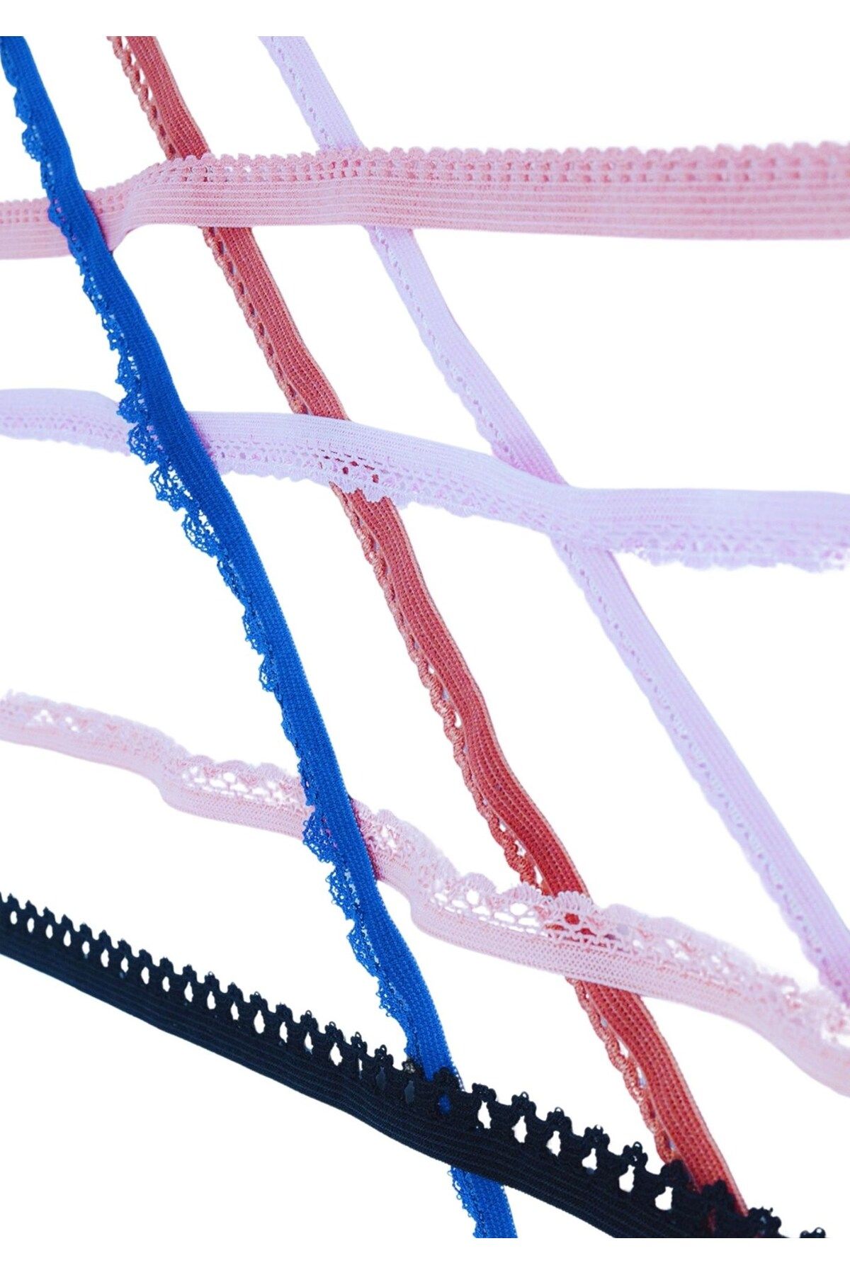 BulutRetail Çamaşır Lastiği Dantelli 1 cm 75 Metre 1 Top Fuşya