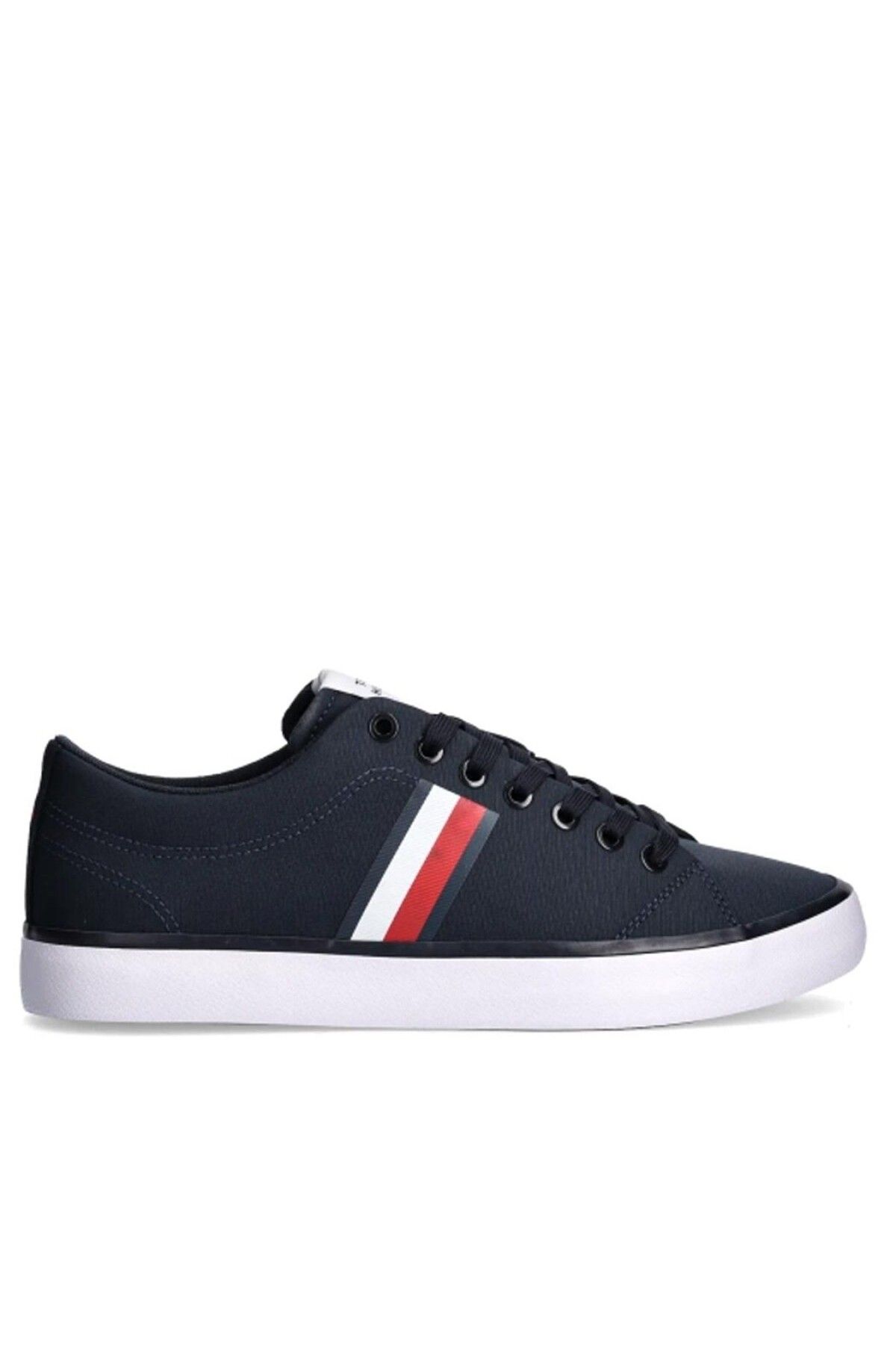 کفش ورزشی زیره ضخیم مردانه Lace Up کتانی آبی سرمه ای FM0FM05393-DW5 Tommy Hilfiger