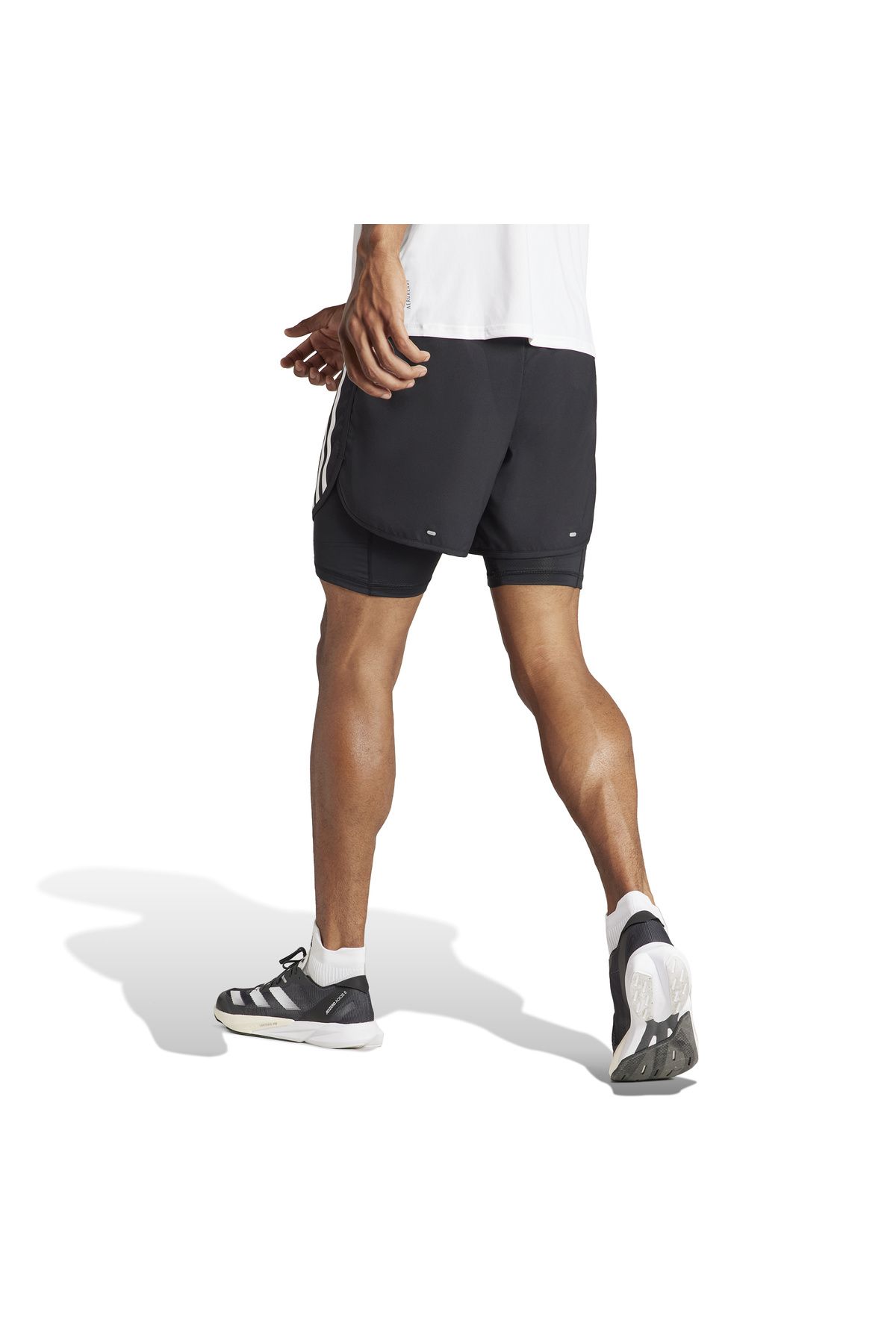 شورت ورزشی مشکی مردانه OTR E 3S سیاه پوست در حال رانینگ کوتاه adidas