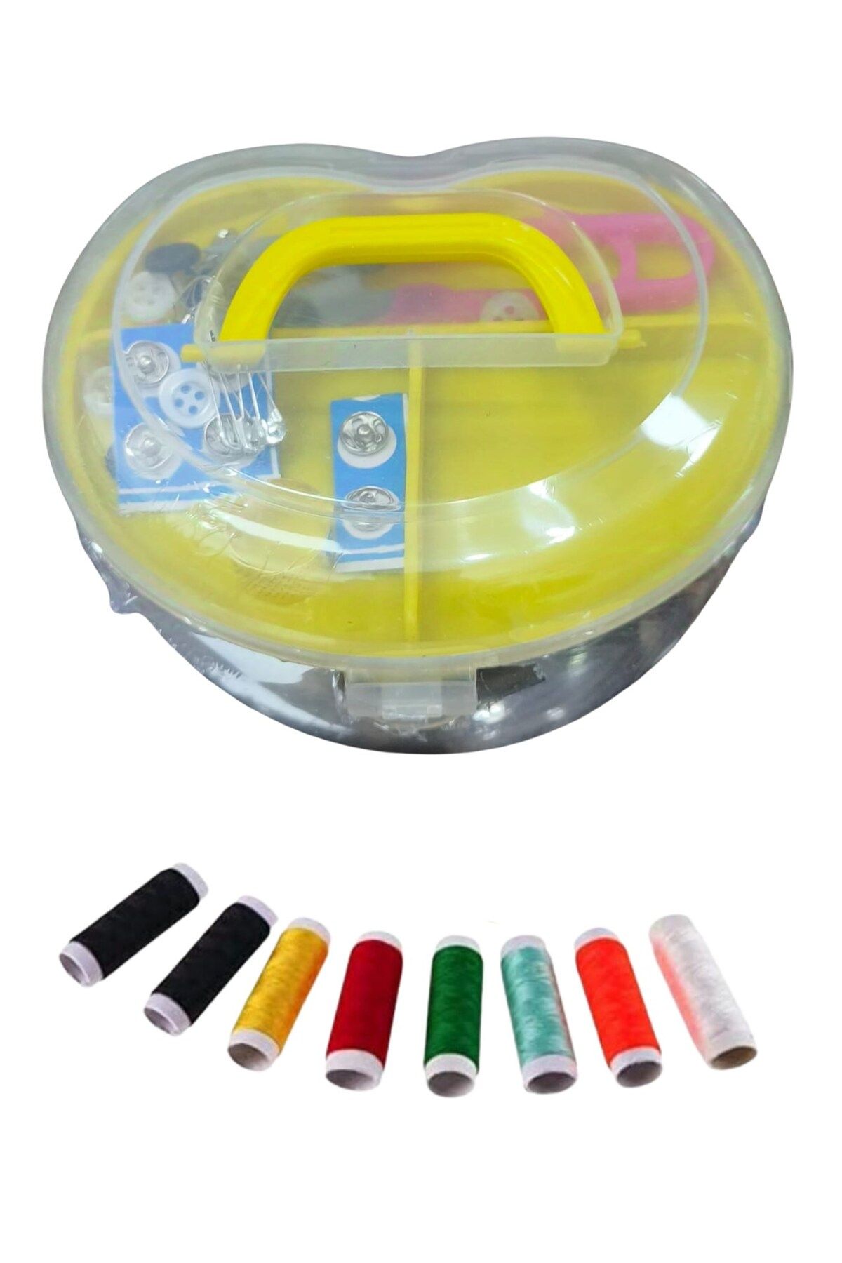 Nurum E Tİcaret İplik Set Büyük Kalp Plastik Dikiş Seti