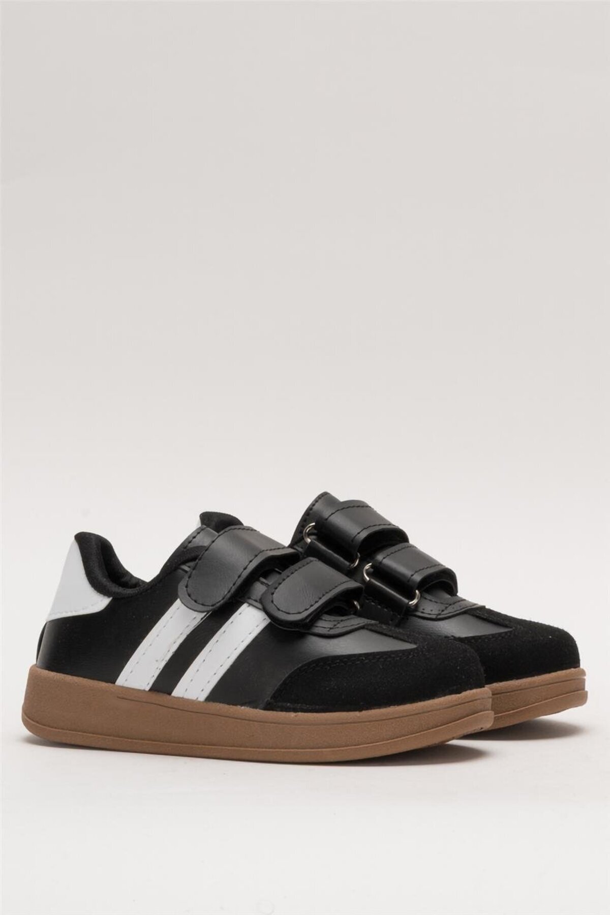 Liger-Unisex pohodlné lehké dětské sportovní boty na suchý zip ČERNÁ 3