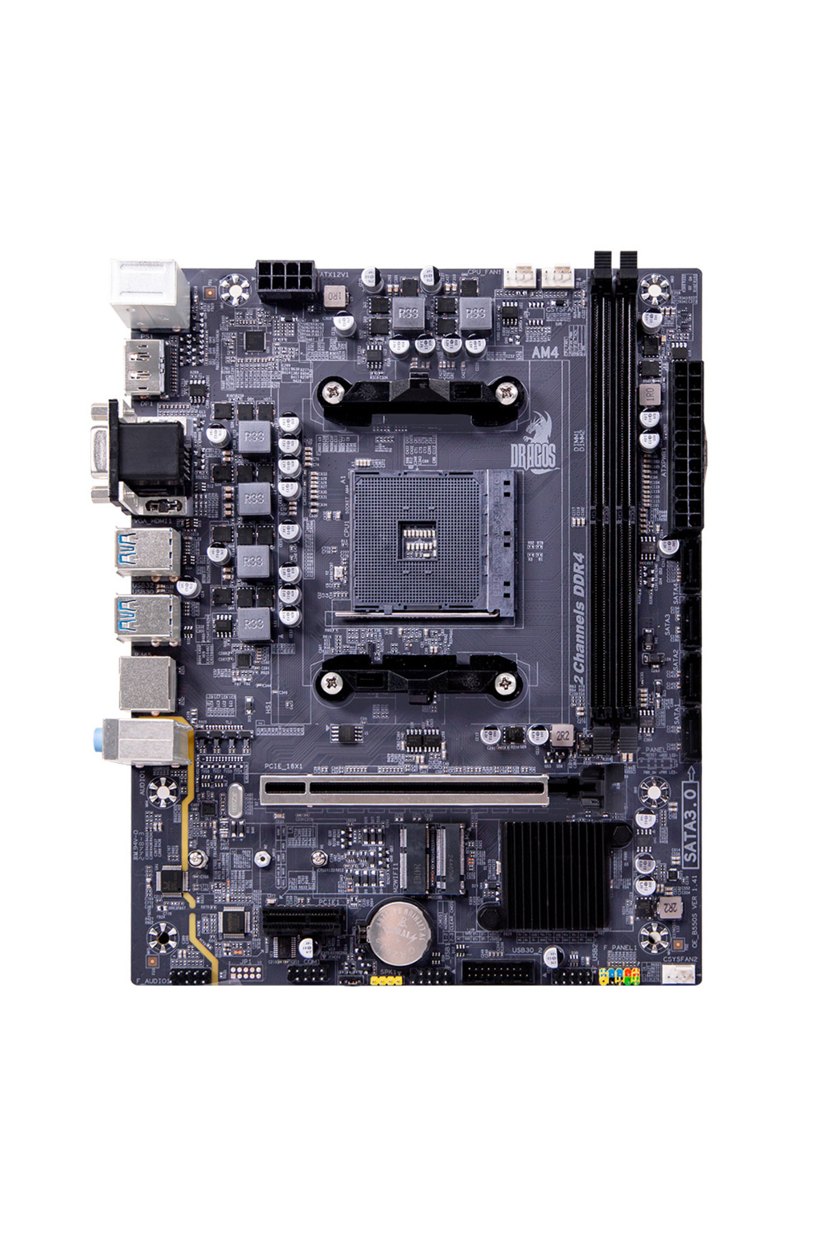 DRAGOS-A520 D4 Sata M2 Ddr4 4600Mhz USB 3.2 HDMI Dp Audio Glan Am4 Matx 2
