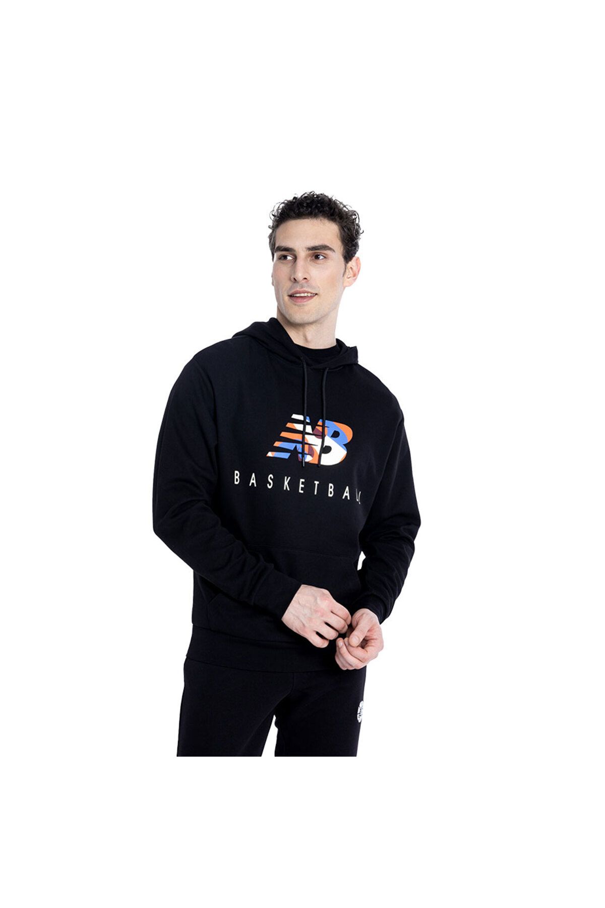 New Balance-Ανδρικό φούτερ με κουκούλα Lifestyle Mnh1361-bk 3
