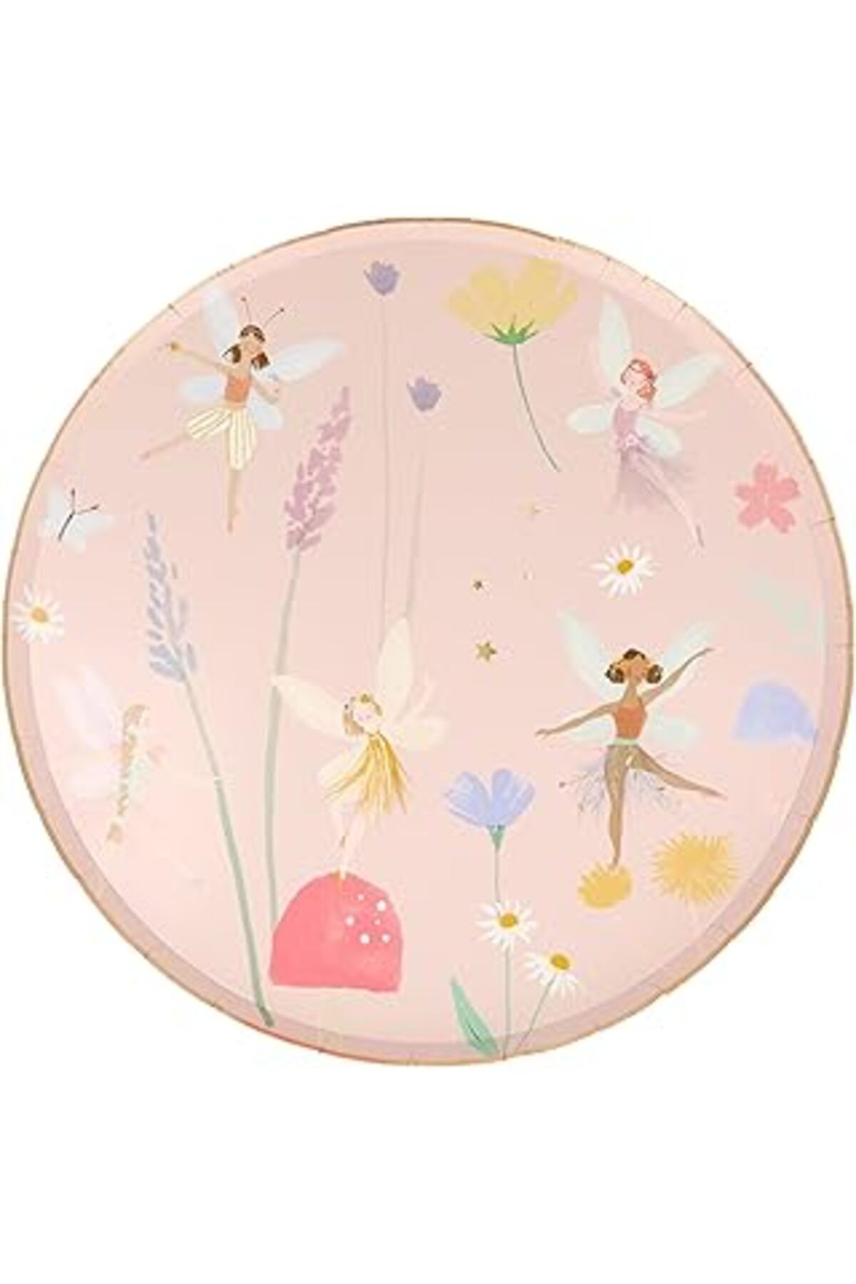 Hepta Collection Meri Meri 215038 Peri Kızı Tabak Büyük Boy (8'Lİ), Çok Renkli