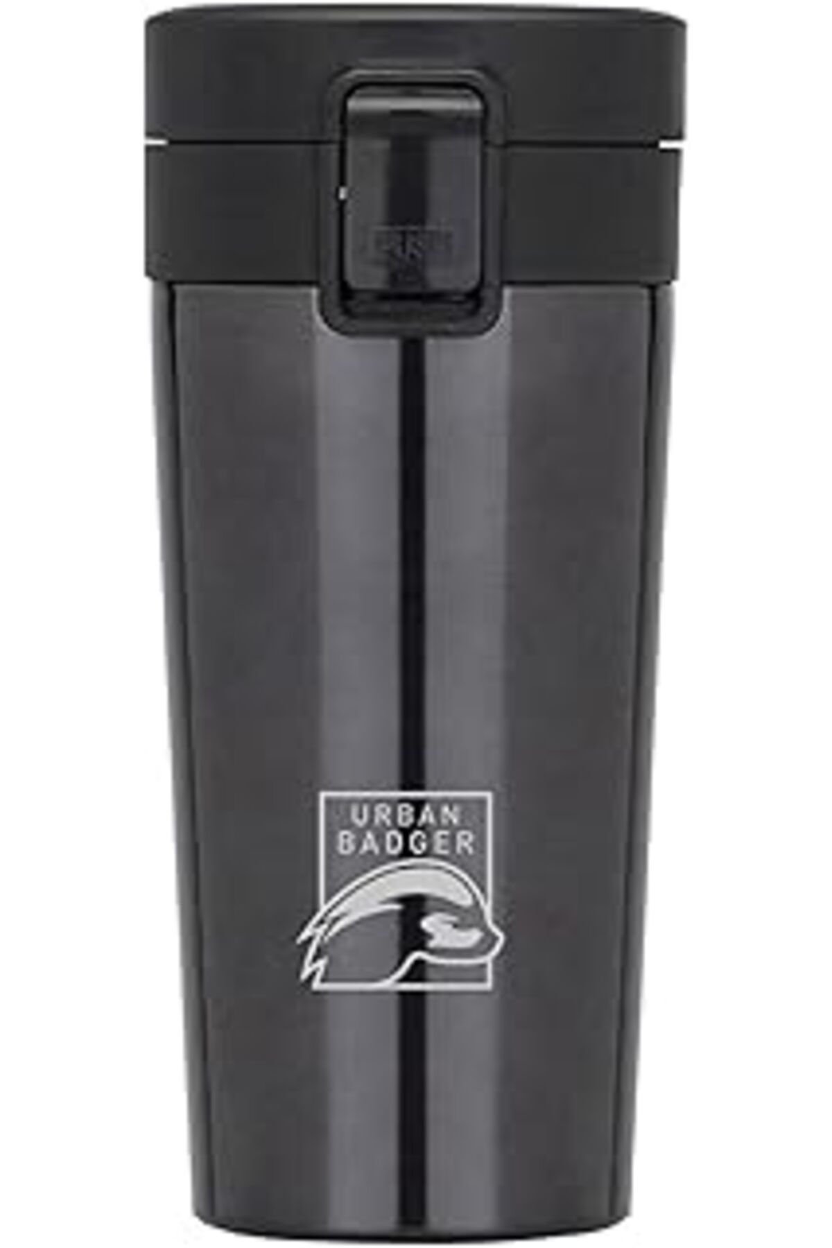 Hepta Collection Urban Badger Vakumlu Paslanmaz Siyah Çelik Termos 360Ml, Dayanıklı Kamp Ekipmanları, Kamp Aksesuarl