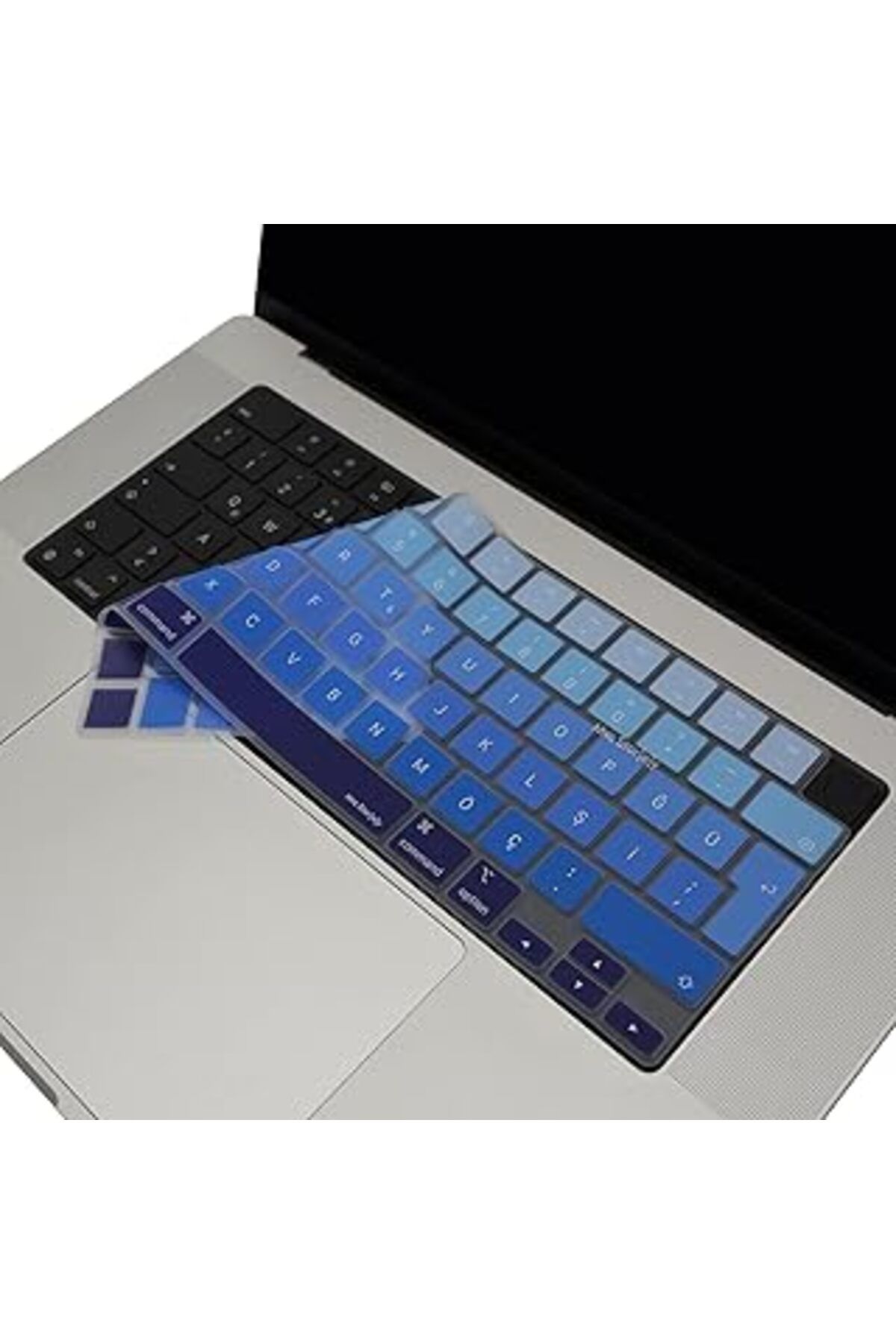 Pazarcan Macbook Air Pro M1-M2-M3 Klavye Koruyucu (Türkçe Q) Touchid'Li A2681 A3113 A2941 A3114 A24