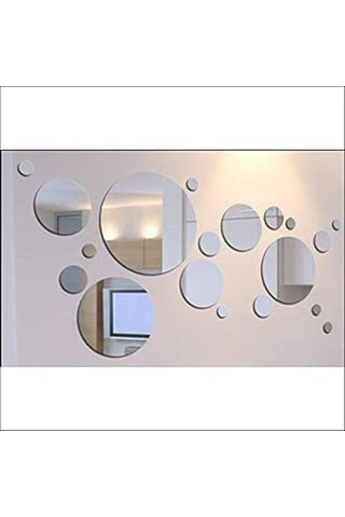 Mu Art M3Decorium 19 Parça Daireler Formunda Hazırlanmış Dekoratif Ayna