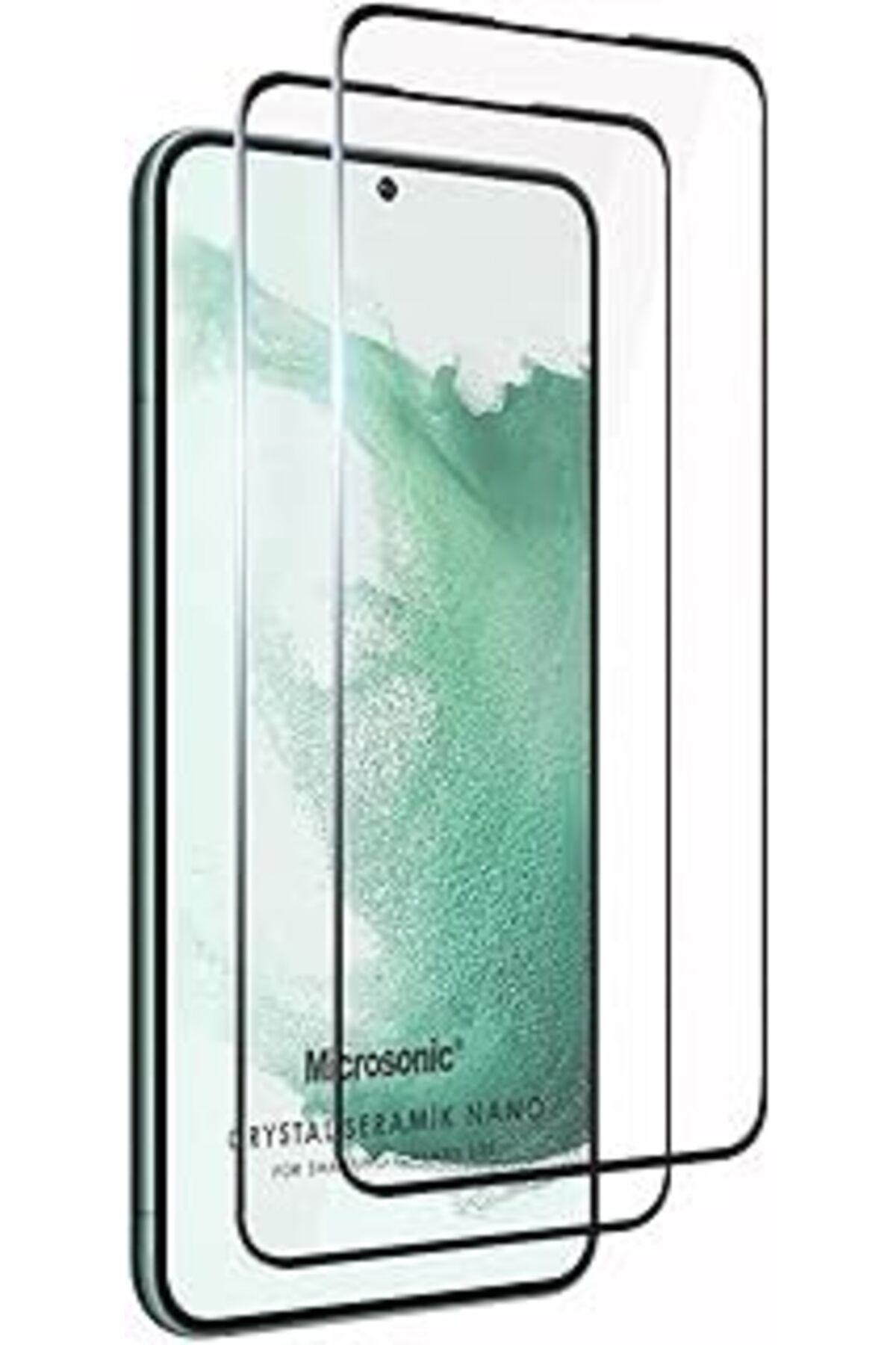 Pazarcan Microsonic Samsung Galaxy S22 Crystal Seramik Nano Ekran Koruyucu Siyah (2 Adet)