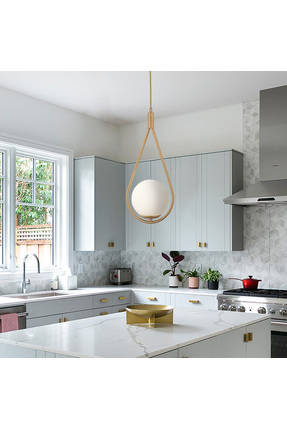 Apliqa Mirza Tekli Eskitme Sarkıt Beyaz Camlı Modern Sarkıt Mutfak Salon Sark...