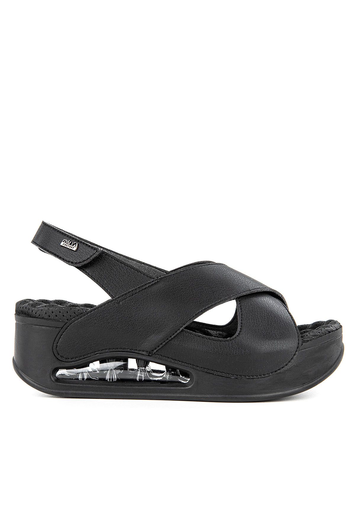 صندل سیاه زنانه Sandals Assos 31213 اورجینال Muya