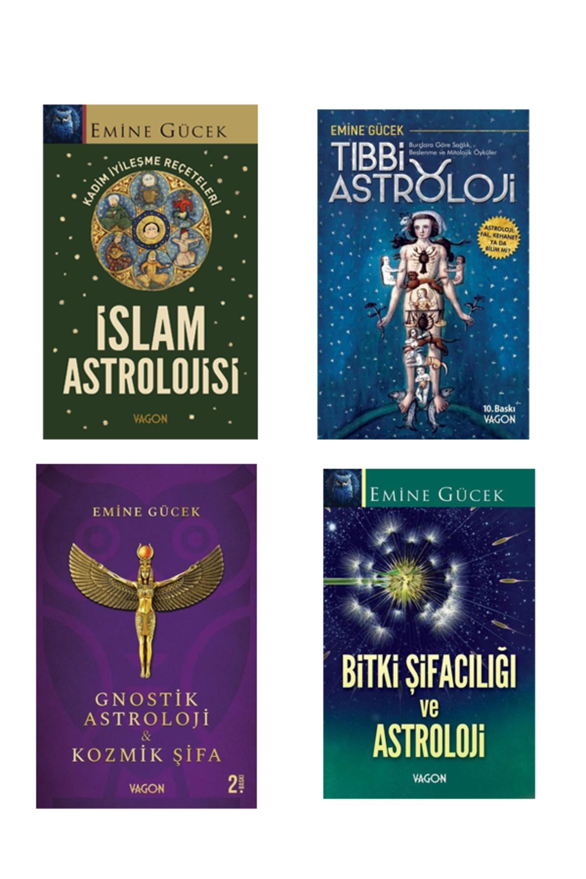 Vagon Kitap Astroloji Kozmik Şifa  Kitap Seti - Emine Gücek (4 Kitap Takım)