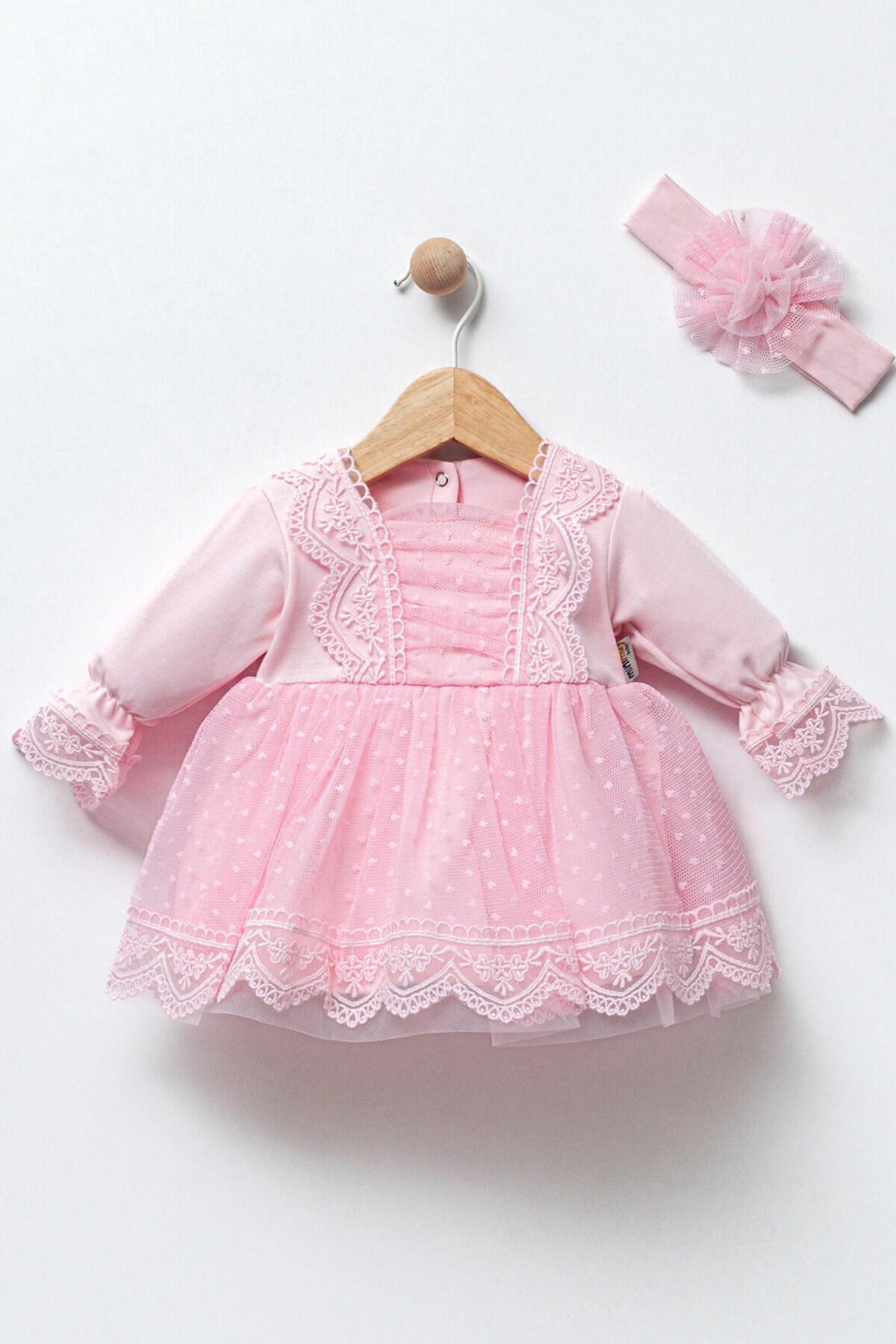 Bebeloji Baby Rosalina Kız Bebek Dantelli Elbise ( Mevlit Elbise Mevlüt Elbise Mevlid Elbise ) fotoğrafı 4 (önizleme)