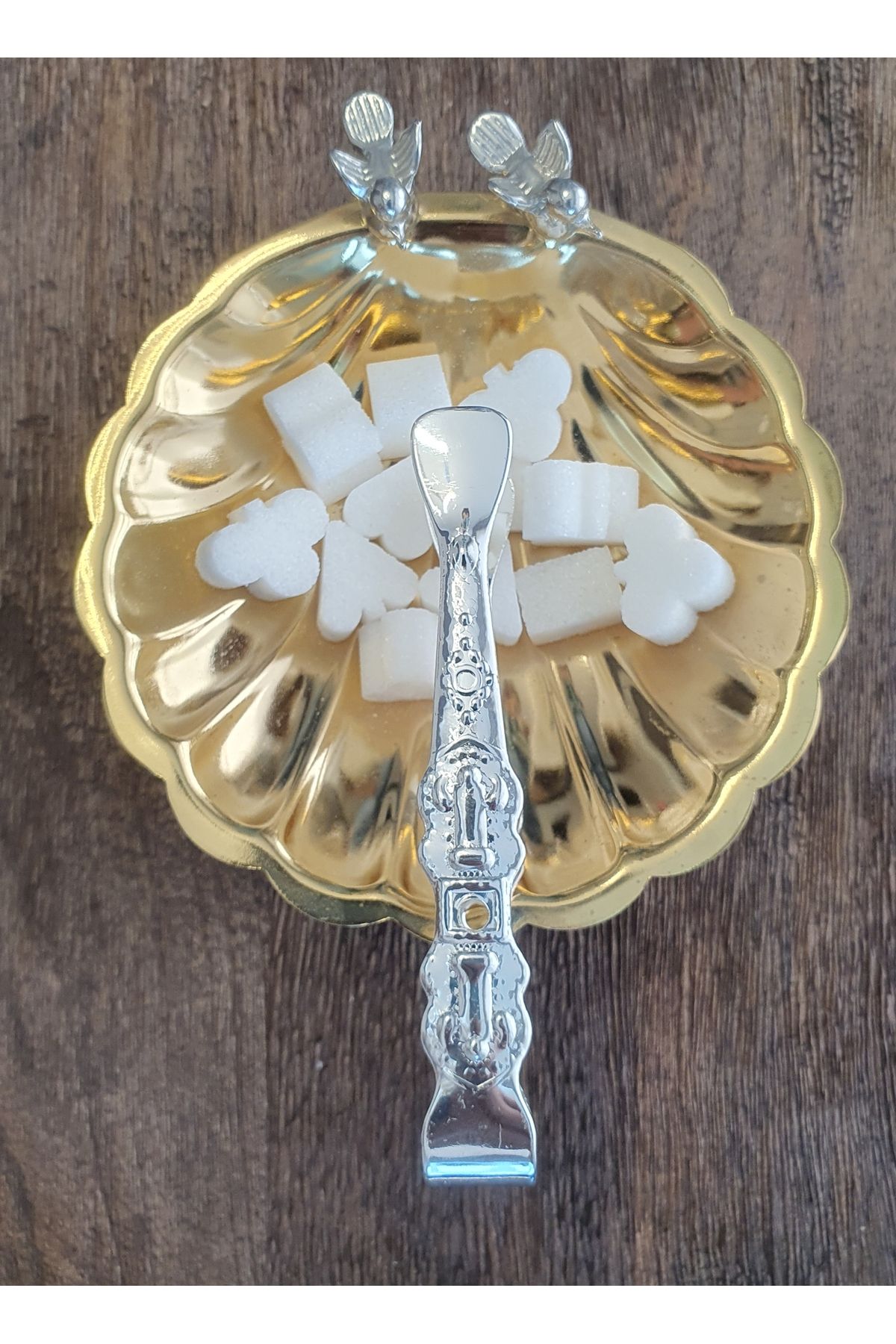 LOVYCO-Gold Steel Sugar Tongs Stainless Sugar Tongs 10 cm 3
