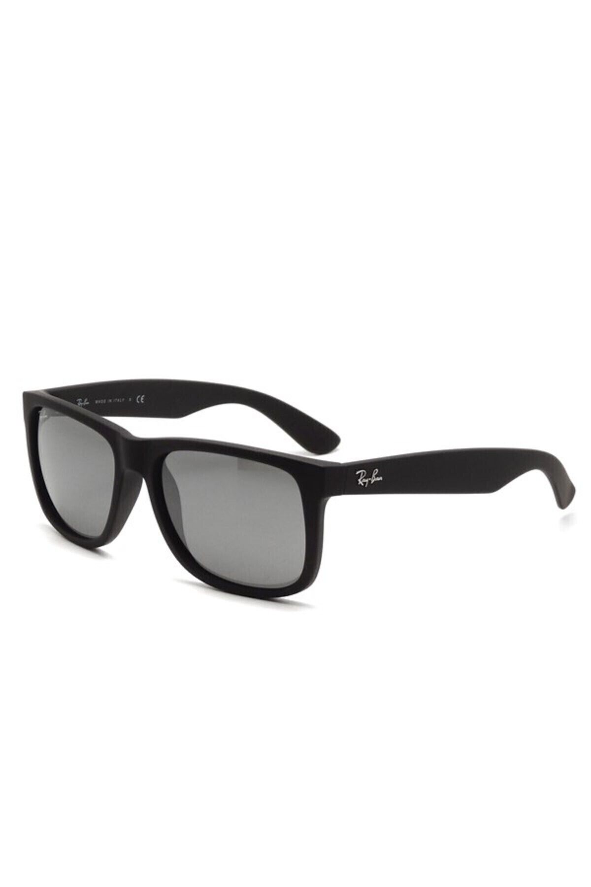 Ray-Ban-Ray Ban Man Square Justin Sunglasses- Rb 4165 - Lense Size:51mm - Rubber Black 1
