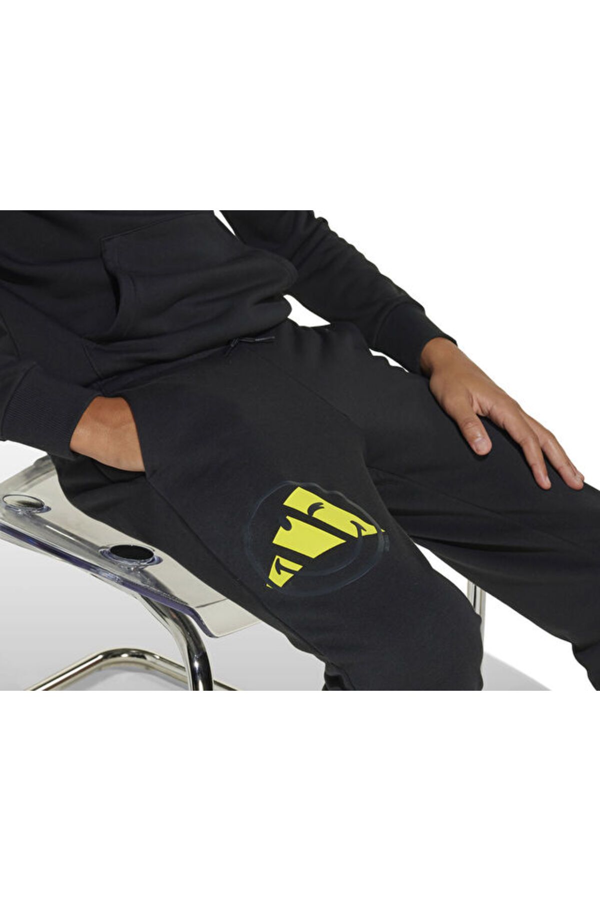 adidas-Ανδρικό casual αθλητικό παντελόνι J Smi Pant JJ3073 Μαύρο 4