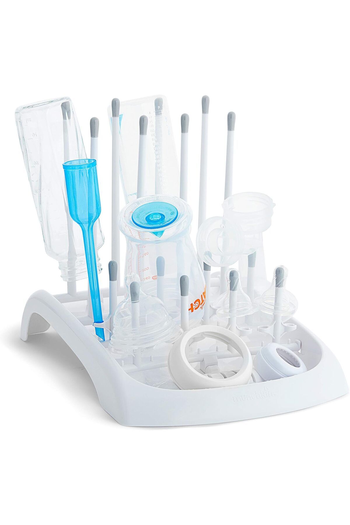 COOYA-Fold Bottle Drying Rack,Space Saving Countertop Drying Rack for Pump Part Cleaning,with Drainer Tray 3
