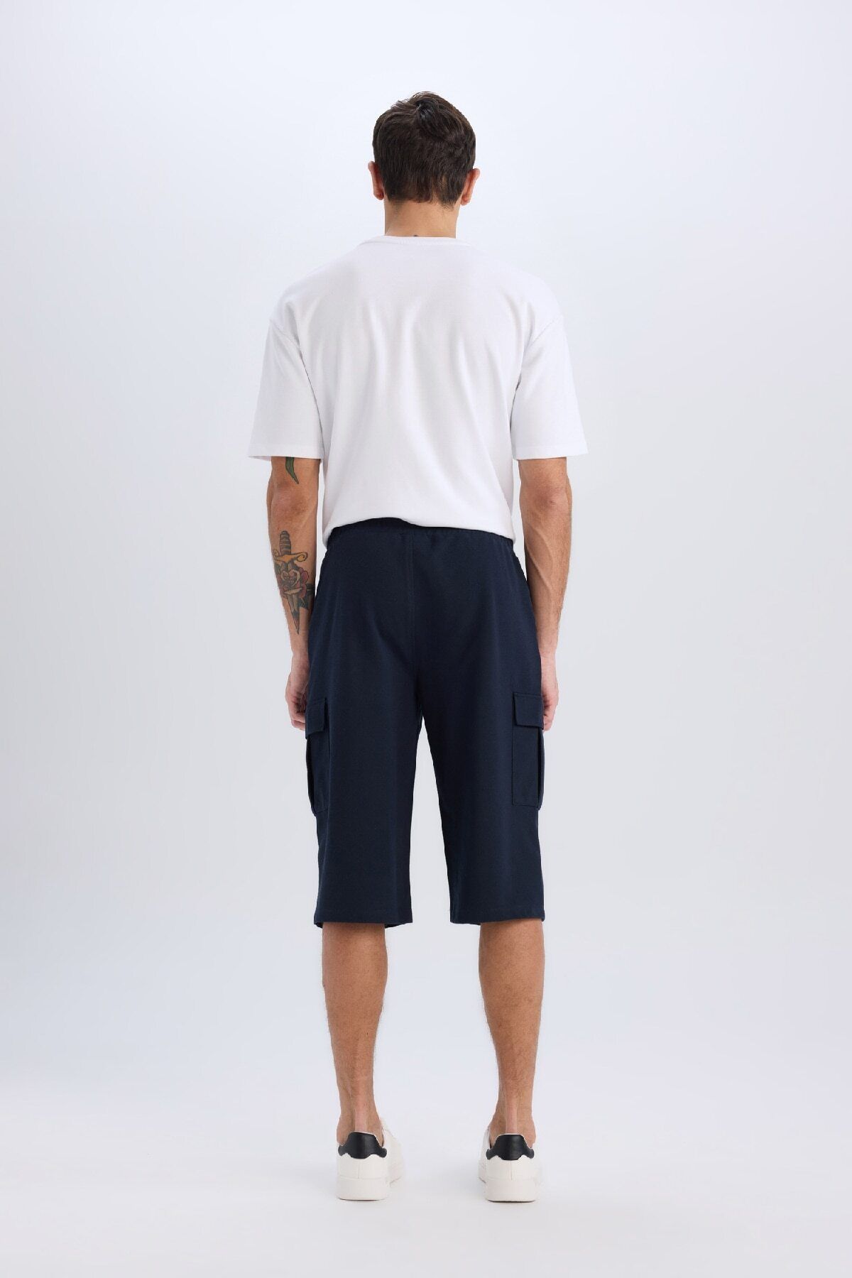 DeFacto-Slim Fit Slim Fit Cargo Pocket Basic Straight Capri Shorts T4693AZ25SM 7