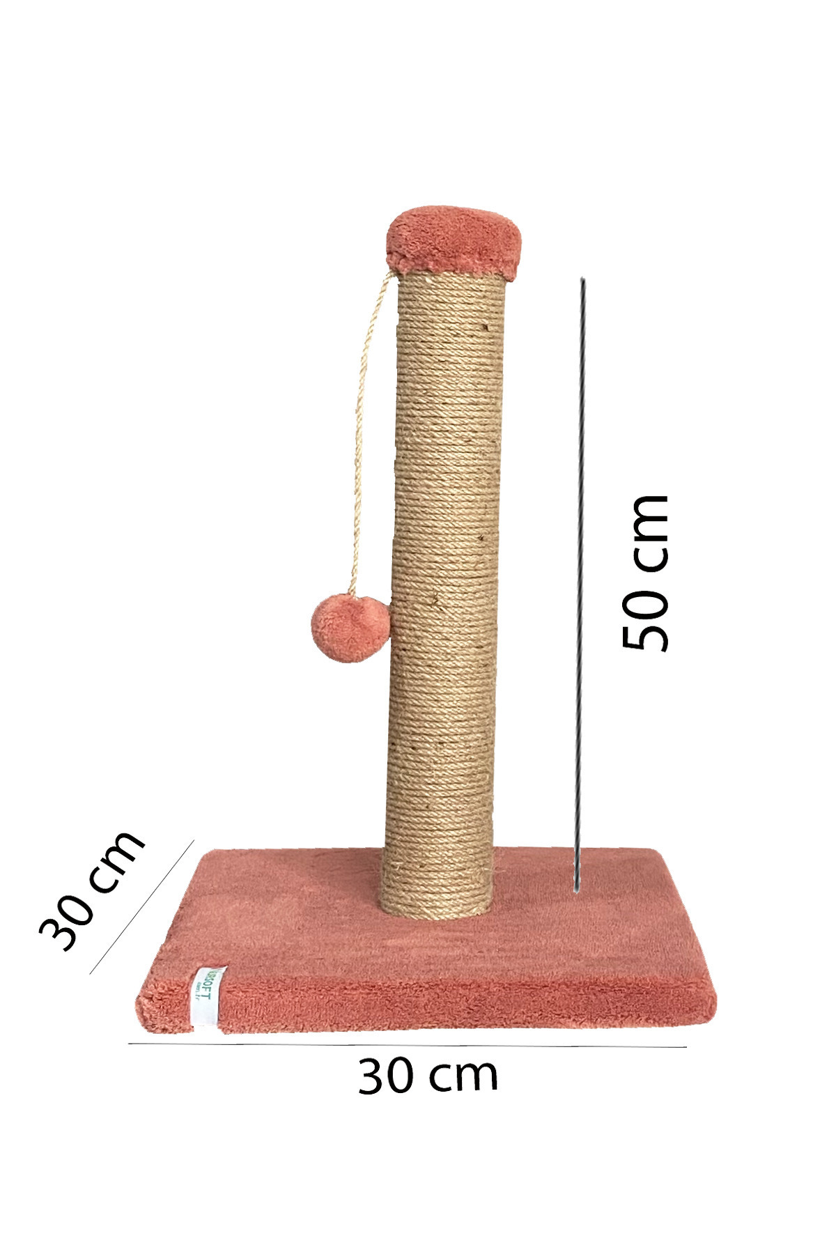 Nursoft-52 cm Pompom Cat Scratching Post and Board 4