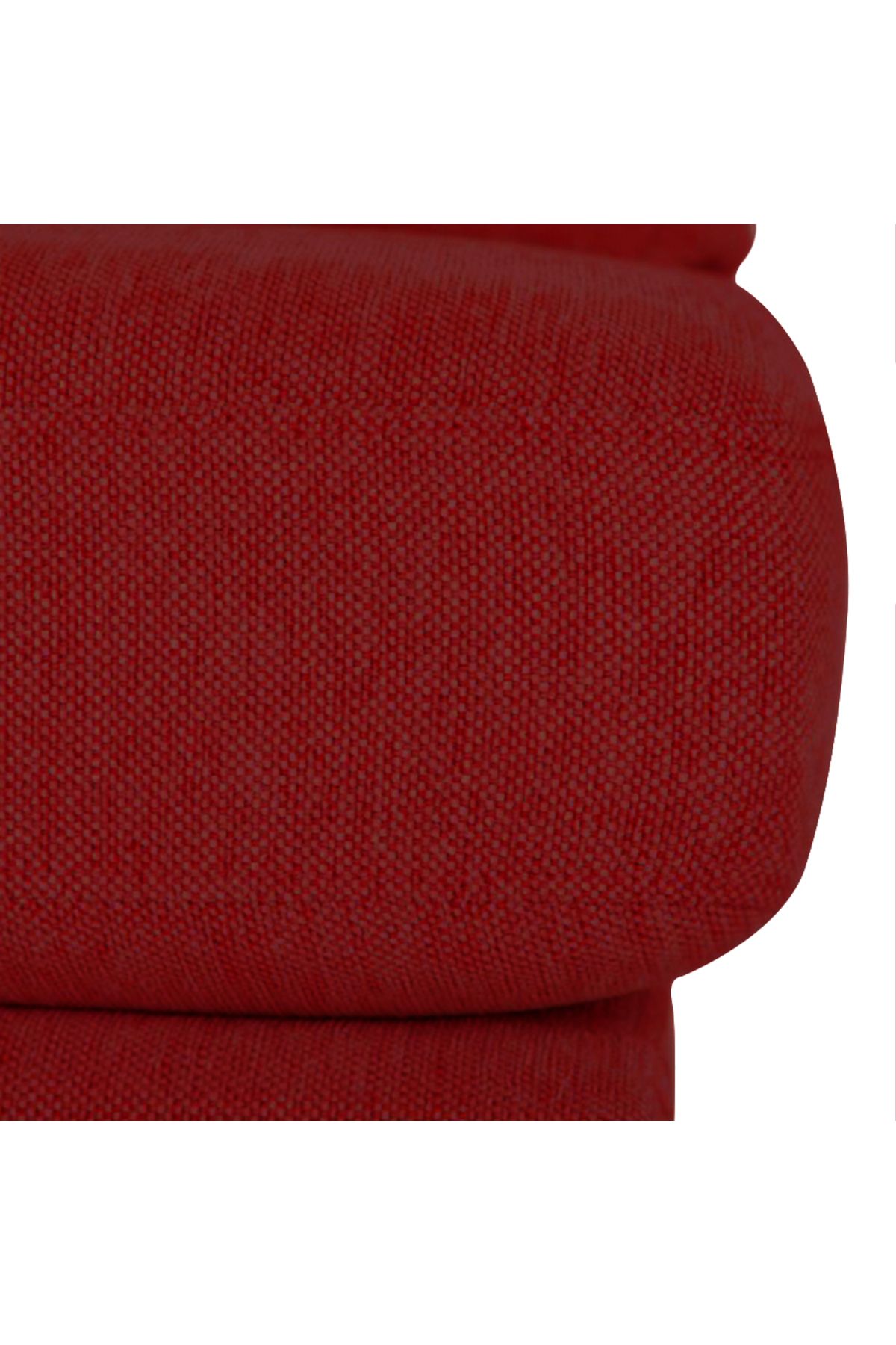 soufa dibaj-Right Corner Sofa with Left Armrest Upholstered in Linen - Red 5