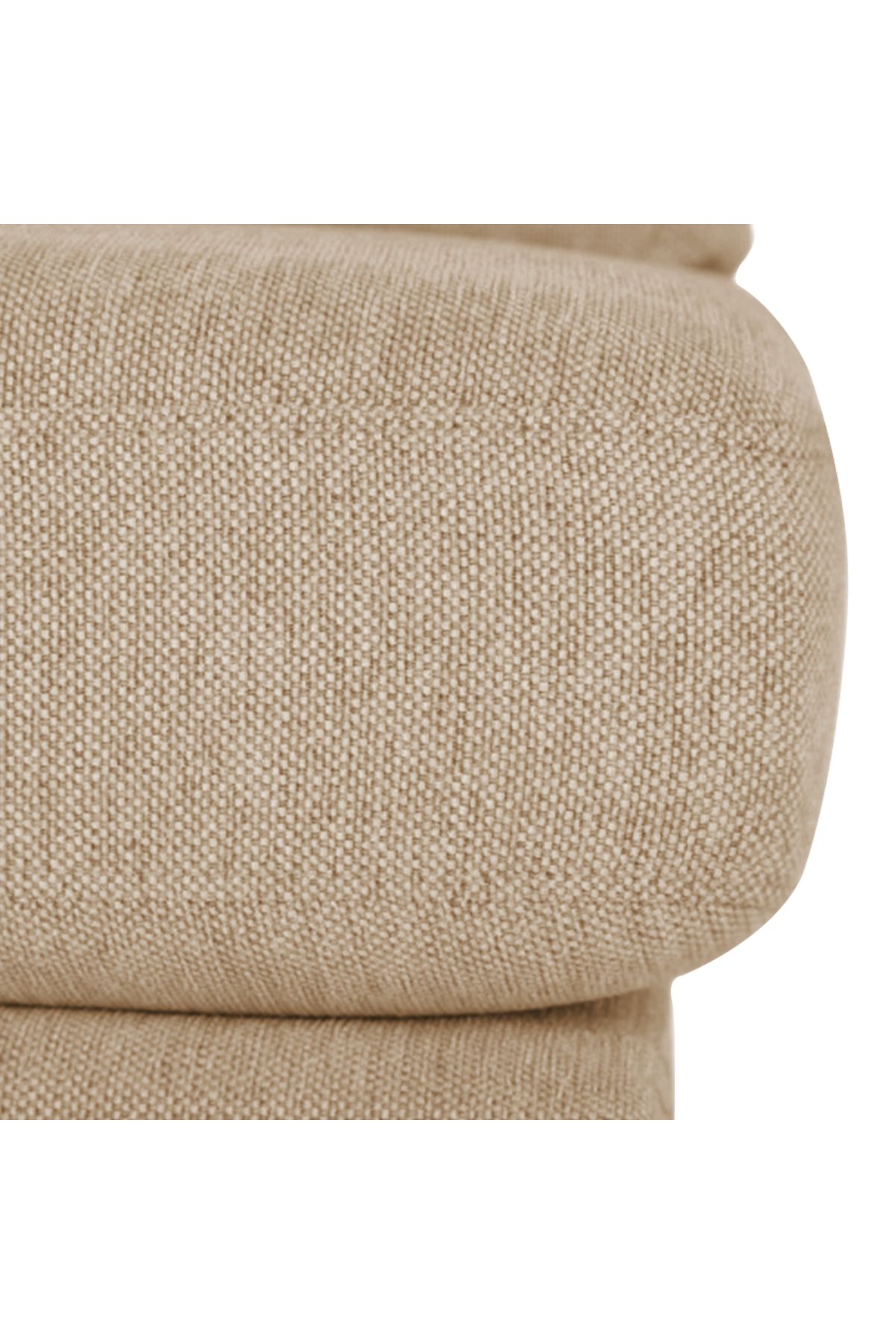 soufa dibaj-Right Corner Sofa with Left Armrest Upholstered in Linen - Beige 5