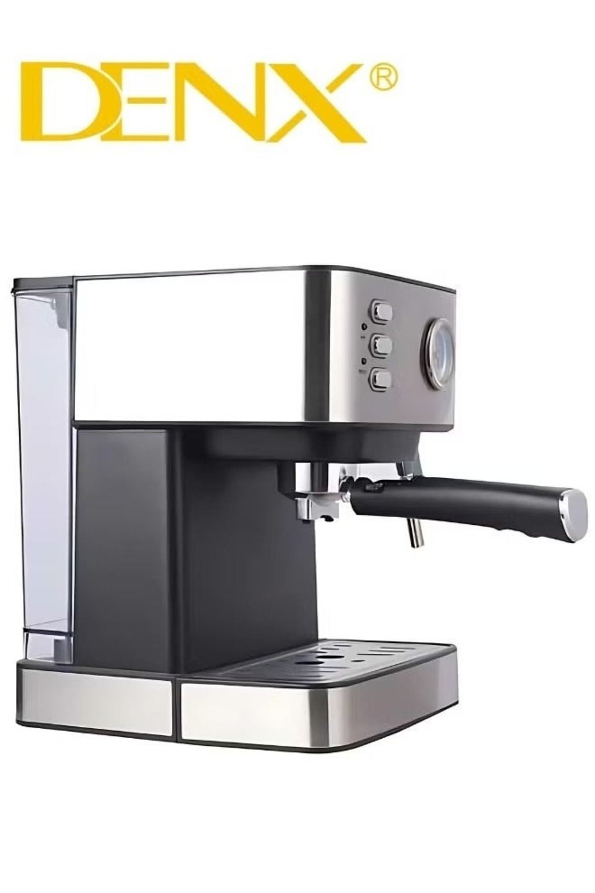 Denx-Espresso Coffee Machine, 1.6l Capacity, 850w Power, With Milk Frother, Cappuccino, Latte Maker 7