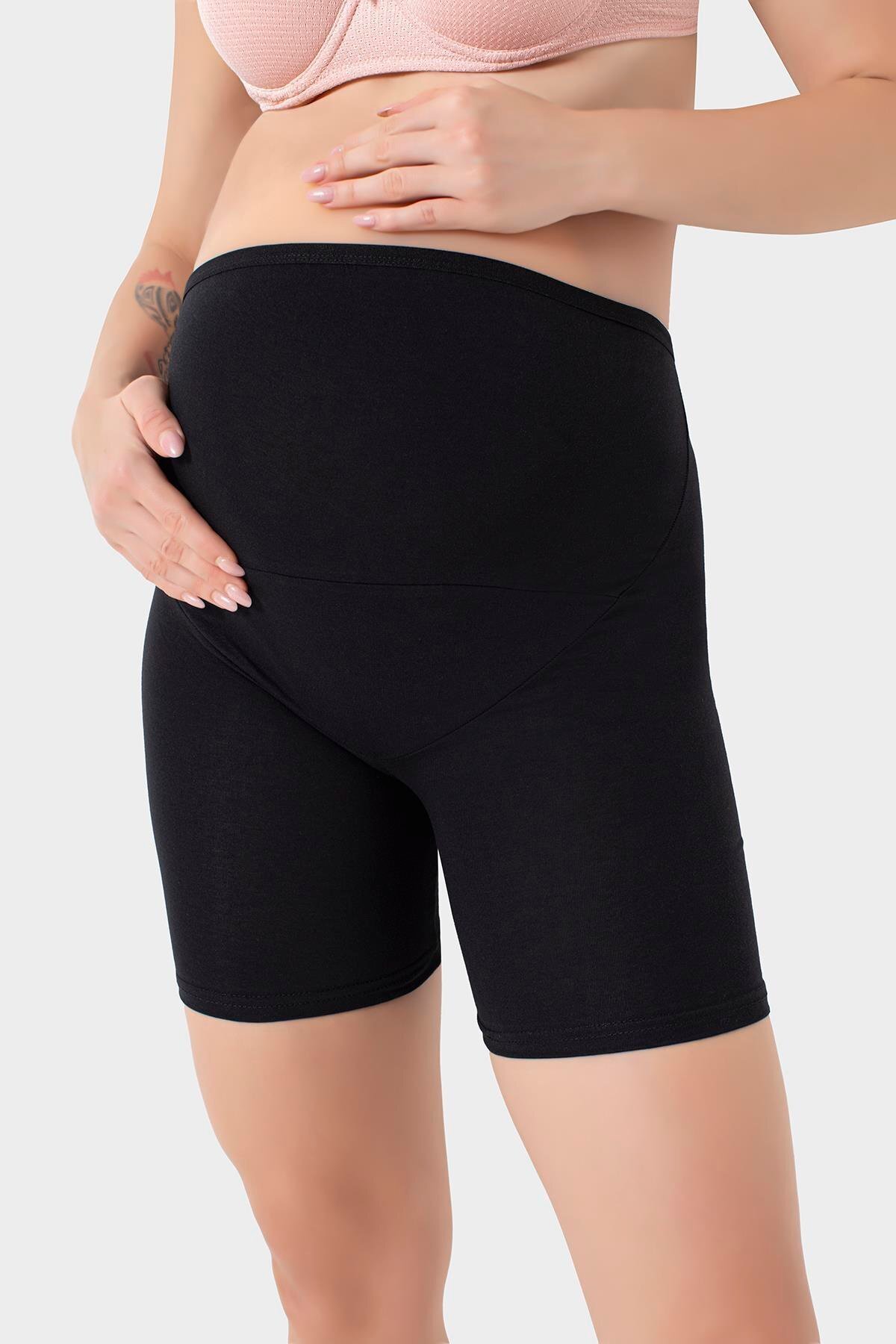 Arma Yıldız-Boxer de maternitate din lycra din bumbac negru 4
