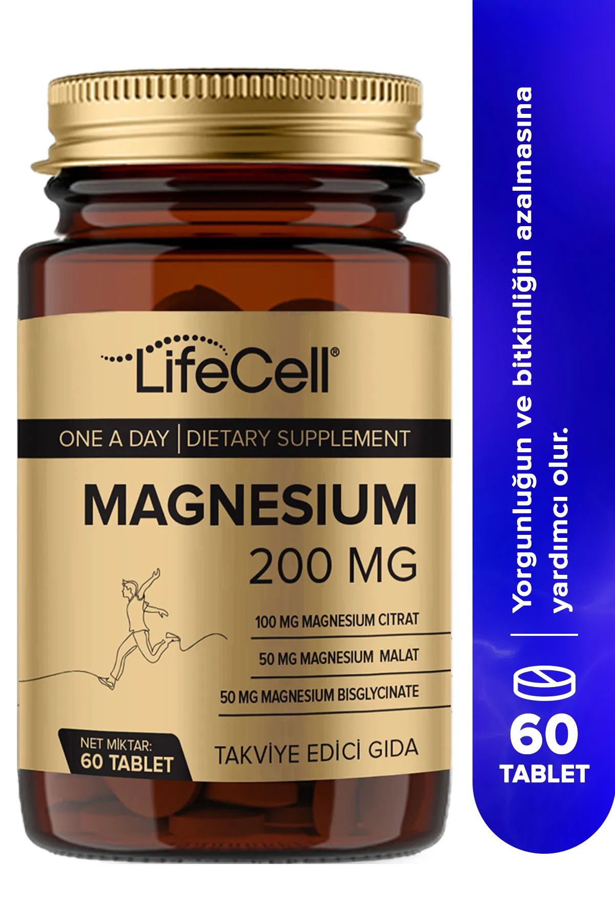 Lifecell-MAGNESIUM COMPLEX 200 Mg - Bisglicinate Malat Citrata Food Supplement 1