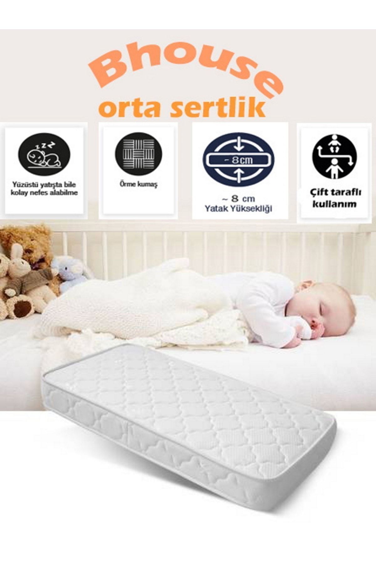 Bhouse Bebek Beşik Park Sünger Yatak fotoğrafı 5 (önizleme)