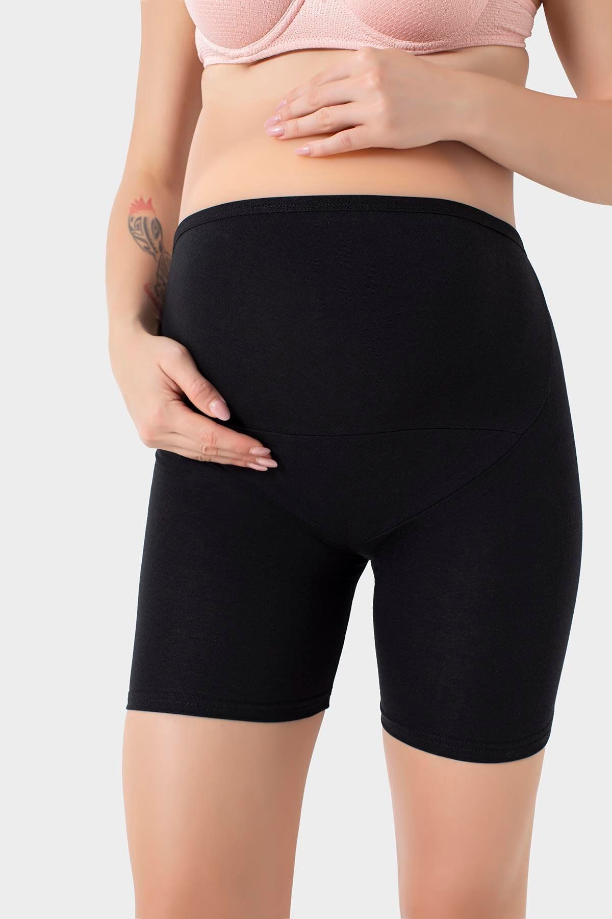 Arma Yıldız-Boxer de maternitate din lycra din bumbac negru 3