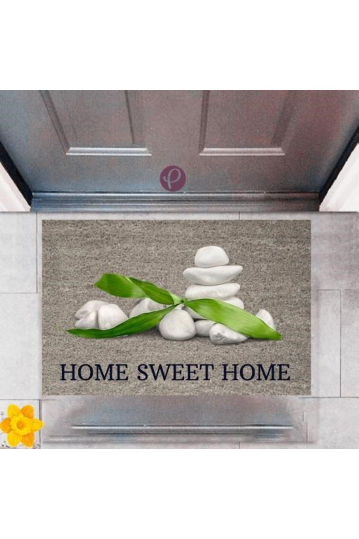 Tahtakale Toptancısı Kapı Önü Paspası Dekoratif Dijital Baskı Home Sweet Home P-2457