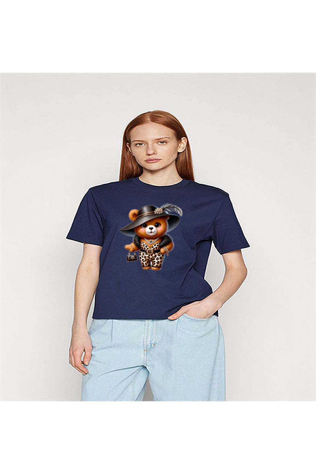 Çarşı35-Tricou pentru femei cu imprimeu ursuleț de pluș Tricou mărime obișnuită cu imprimare 3D Imprimare de bună calitate (bumbac) 1