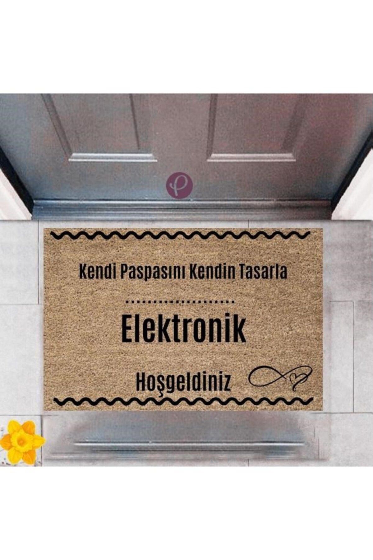 Nurum E Tİcaret Kapı Önü Paspası Dekoratif Dijital Baskı Elektronik P-2530