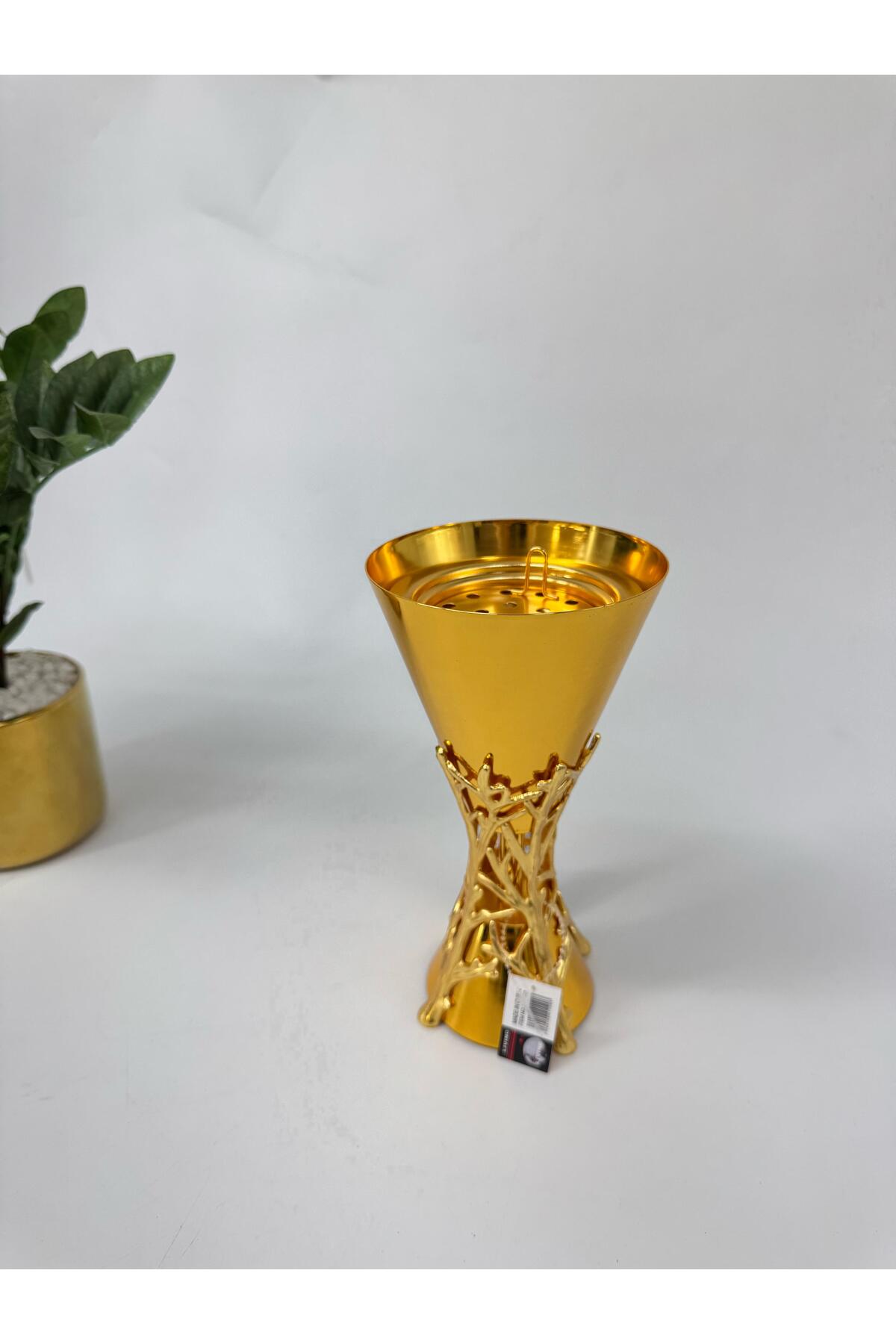 مبخرة ستيل عصرية ، 2 لون ، ارتفاع 23 سم