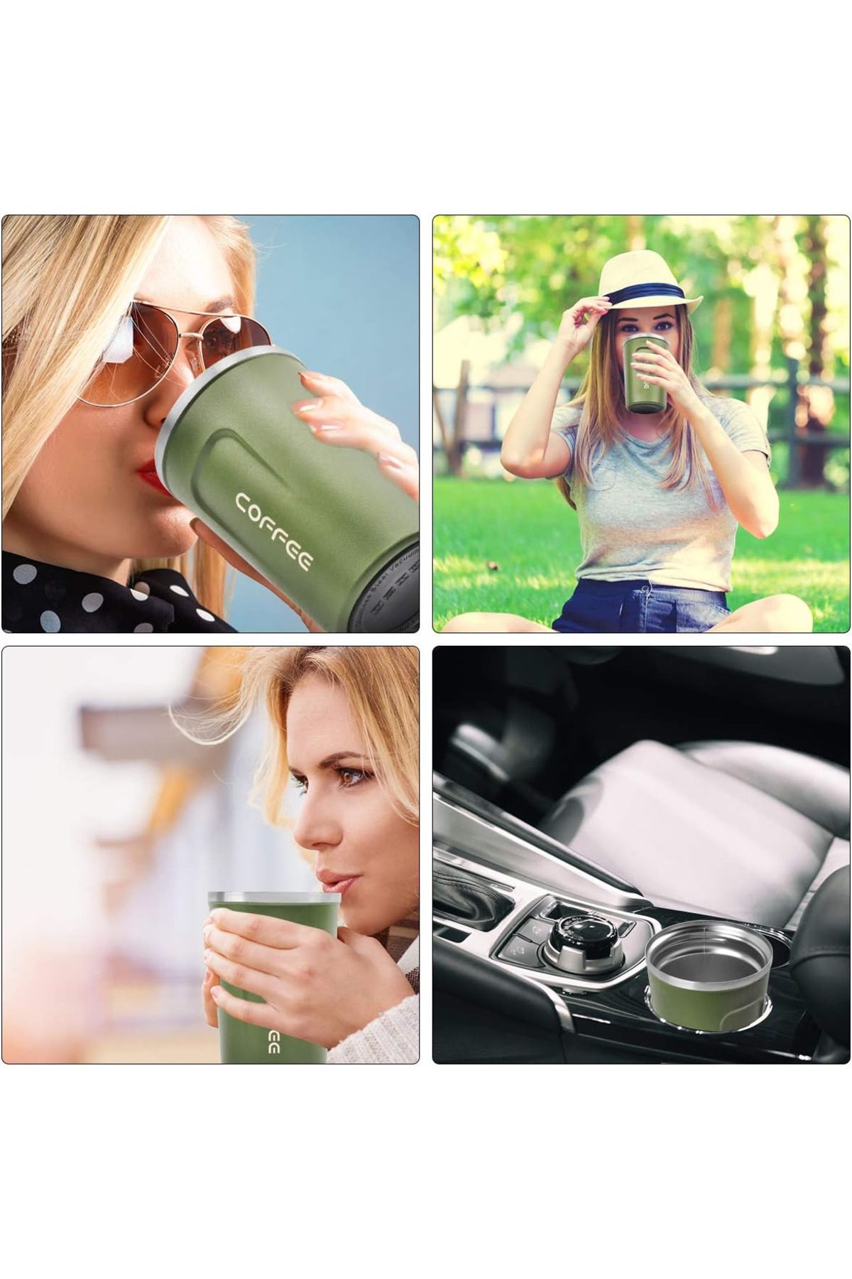 Primo Plus-Stainless Steel Vacuum Thermos Mug Green 380ml 6