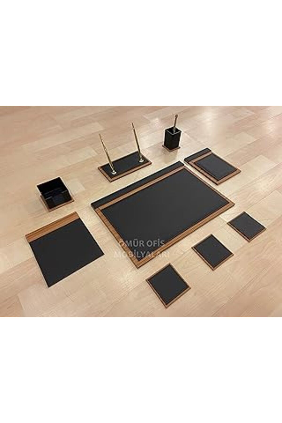 Mu Art Ömür Ofis Milas Sümen Takimi/ahşap Desen / 10 Parça