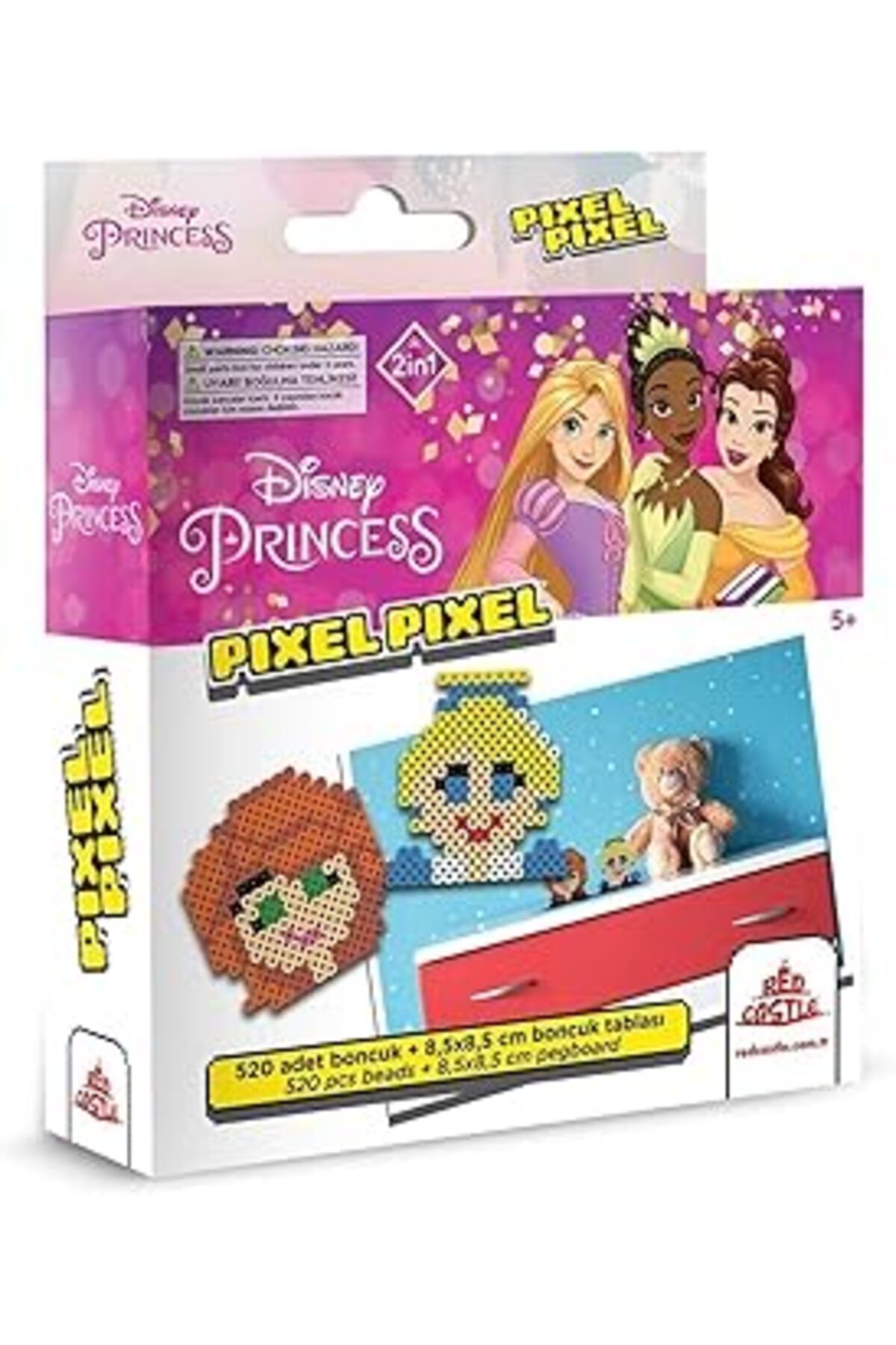 robotrend Red Castle Disney Princess Boncuk Aktivite Seti 2In1-Pixel Pixel B216-05