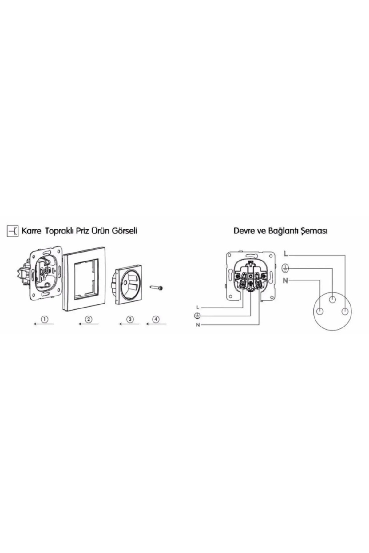 VİKO-Karre White Grounded Socket with Frame 180 Pcs 3
