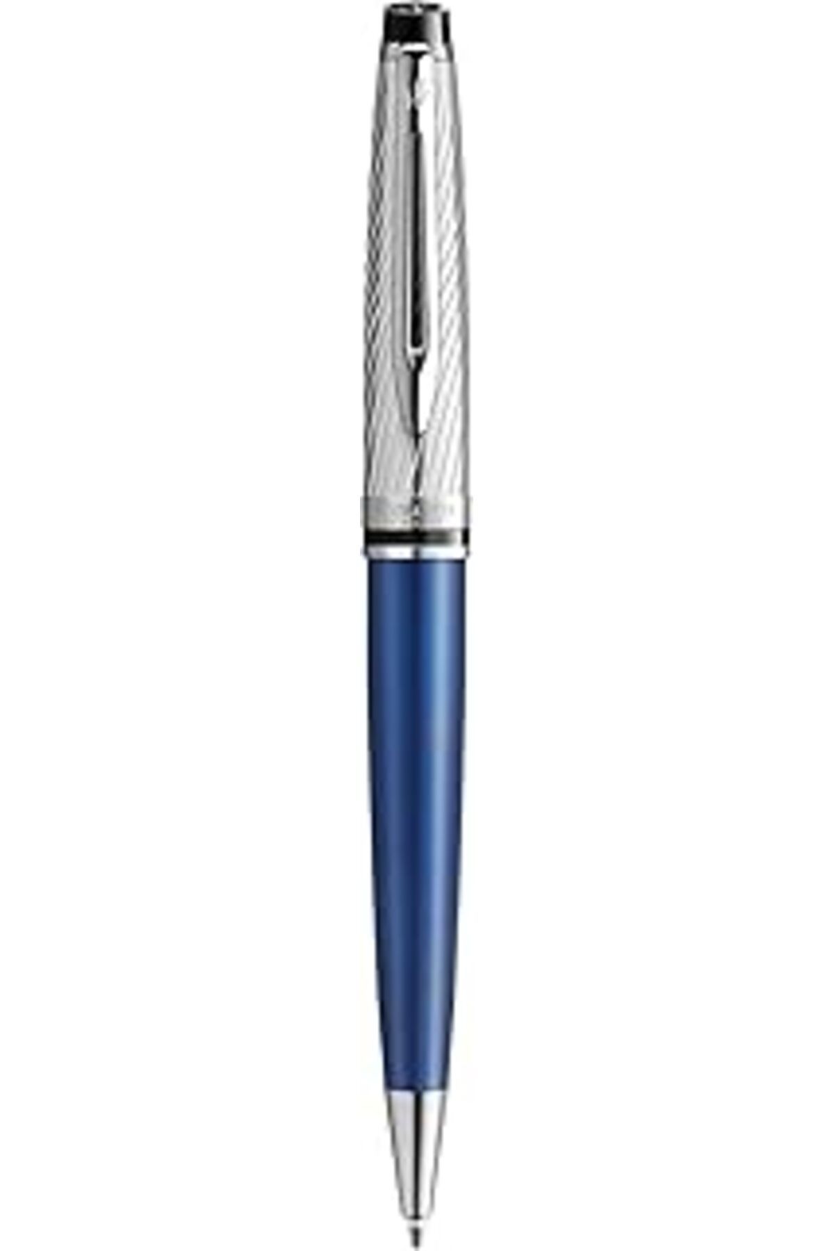 Pazarcan Waterman Expert 3 Metalik Mavi Gövde Krom Klips Tükenmez Kalem