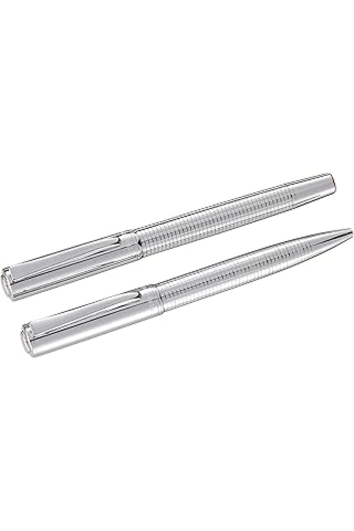 Mu Art Ahşap Steelpen Elite Serisi 5064 Elite Krom Dolma Kalem+Tükenmez Kalem