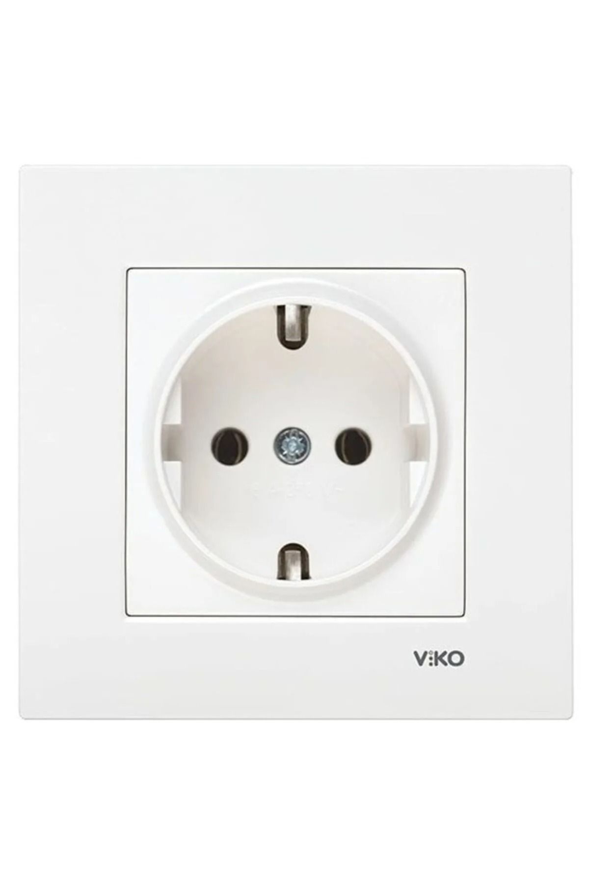 VİKO-Karre White Grounded Socket with Frame 180 Pcs 1
