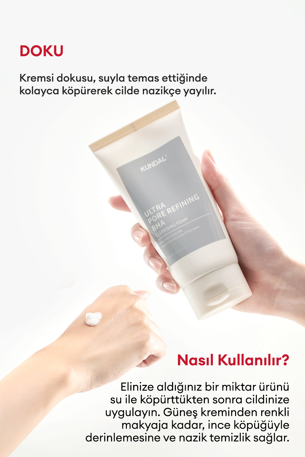 KUNDAL Ultra Pore Refining BHA Cleansing Foam 155ml — 7996 — تصویر 7 از 8
