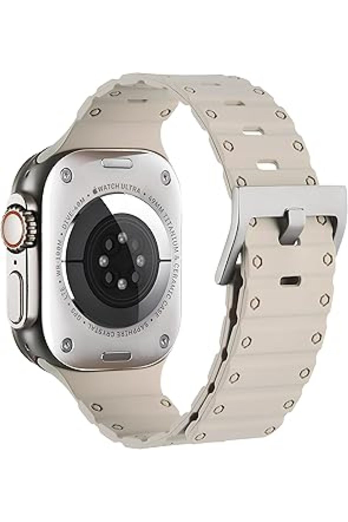 Hepta Collection Watch Ile Uyumlu 42-44-45-46-49 Mm Kordon Bilek Boyuna Ayarlanabilir Tokalı Yumuşak Silikon Kayış
