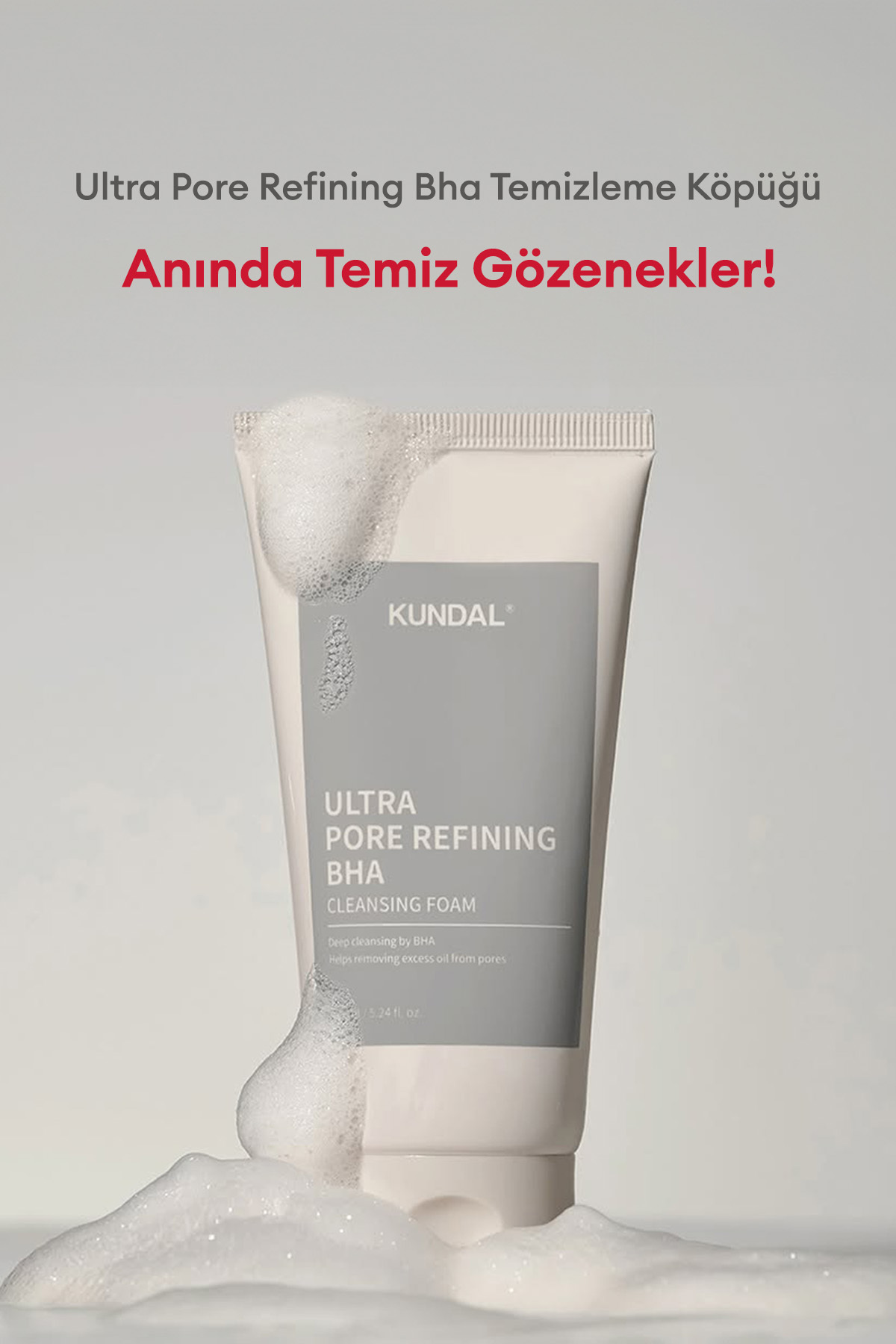 KUNDAL Ultra Pore Refining BHA Cleansing Foam 155ml — 7996 — تصویر 8 از 8