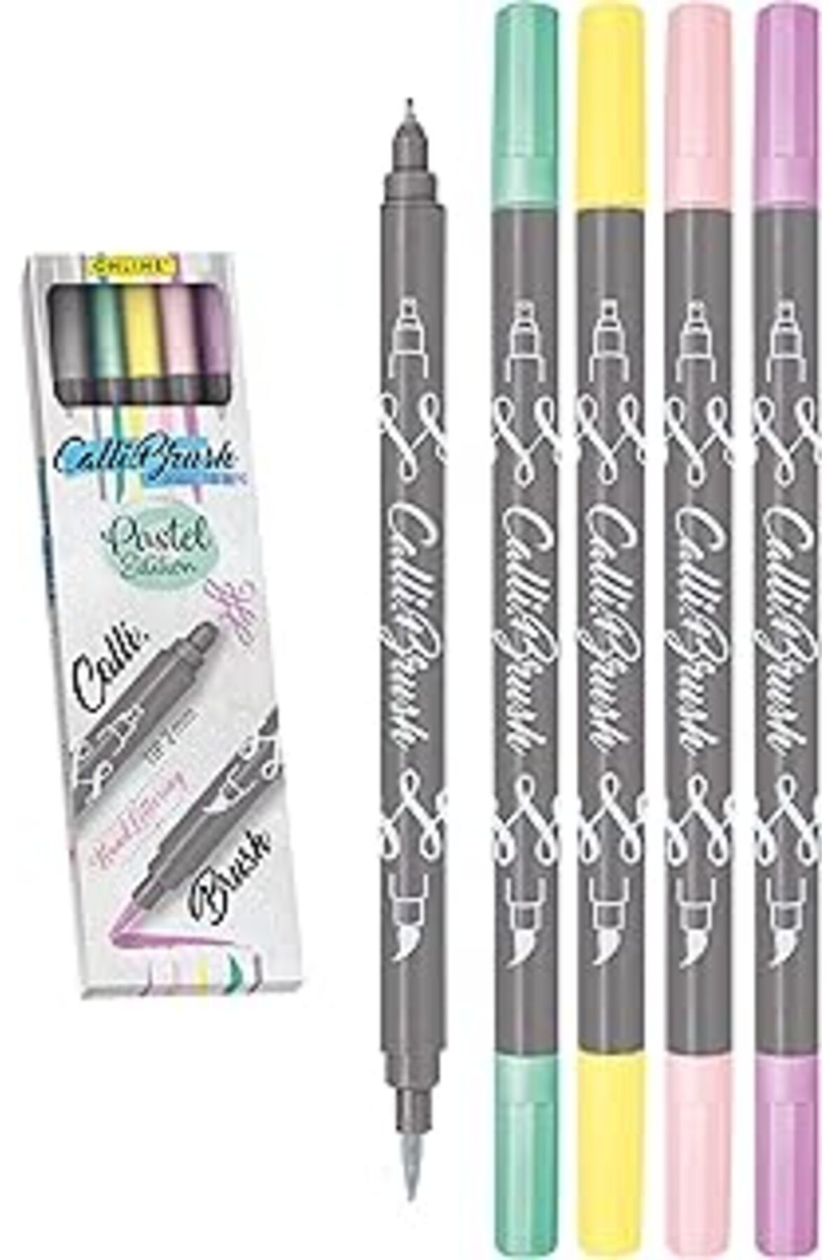 Mu Art Online Calli.Brush 5'Li Set Pastel