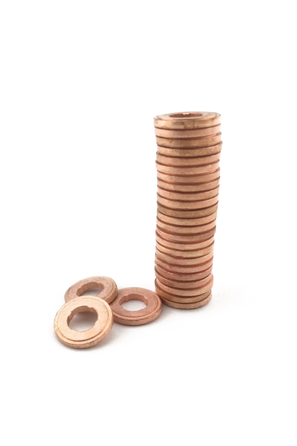 Choice-2.5mm 20 pcs 7x15mm EURO-III Common Rail Injector Nozzle Copper Pad Gasket for Diesel Injector Seal 4